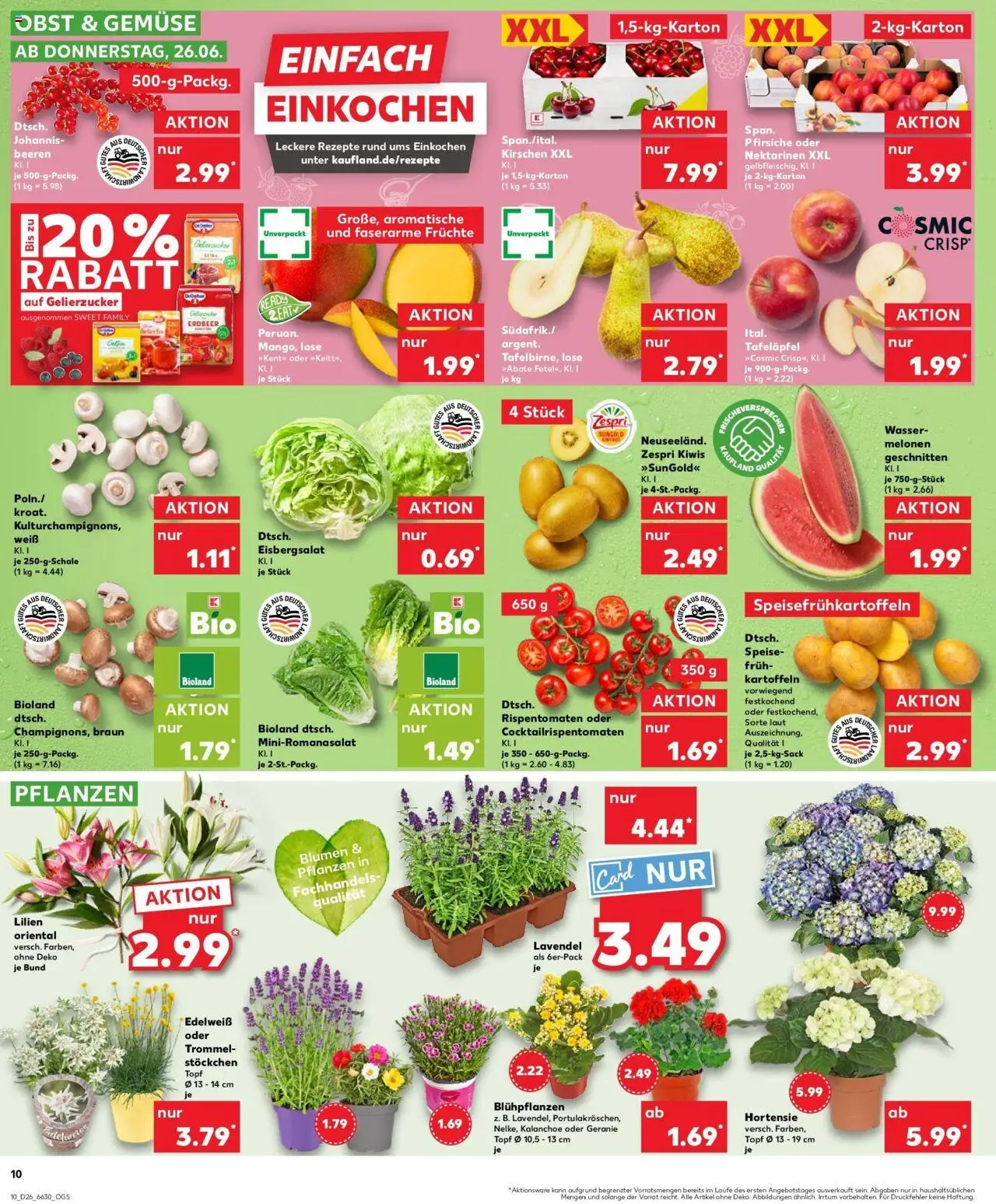 Kaufland prospekt Westerburg	 - gültig ab dem 29.06.2025 | Seite: 21 | Produkte: Nektarinen, Blumen, Wasser, Mango
