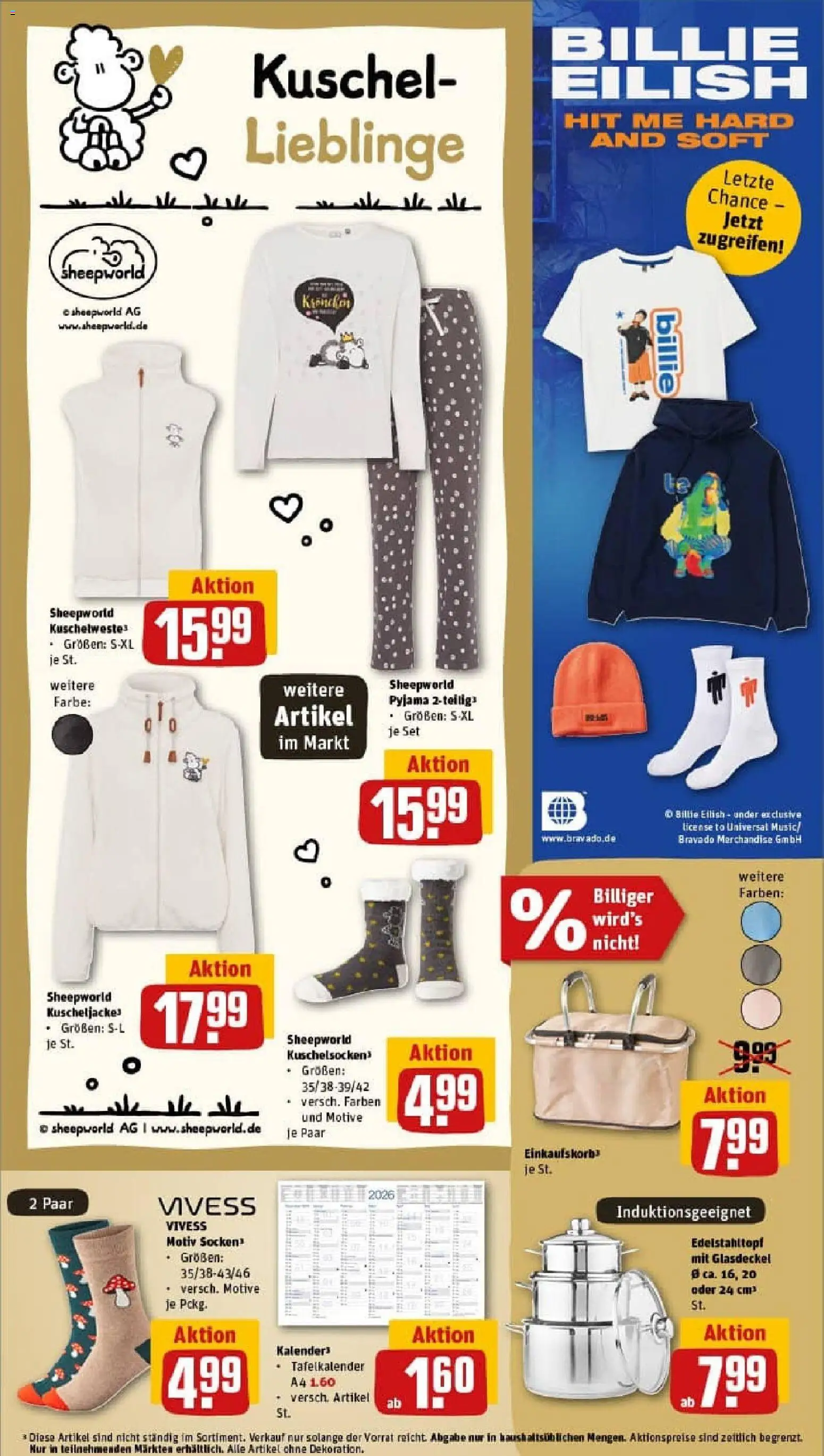 Rewe prospekt Aschaffenburg / Damm	 – gültig ab 26.10.2025 | Seite: 31 | Produkte: Socken, Pyjama