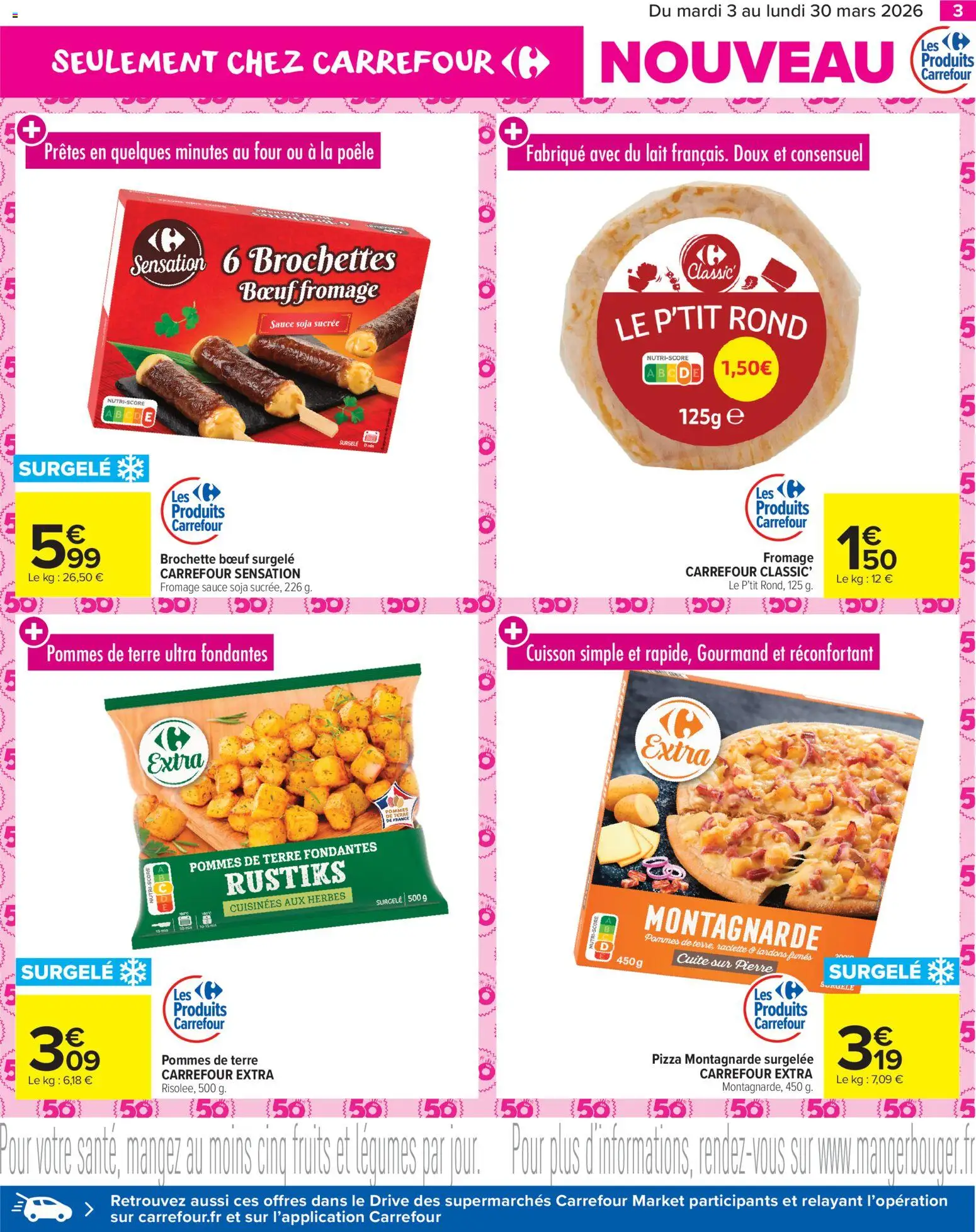 {H1} | Page: 3 | Produits: Four, Poêle, Lardons, Raclette