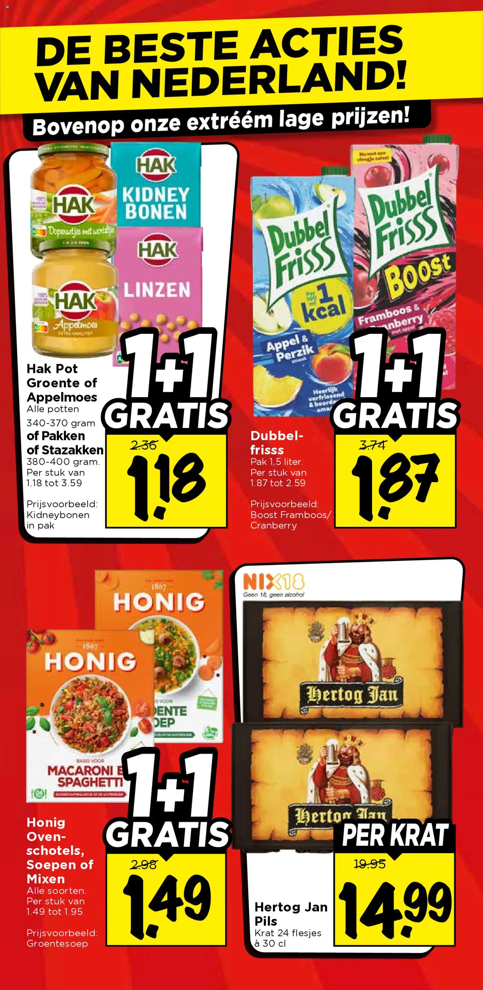 {H1} | Pagina: 8 | Producten: Oven, Linzen, Alcohol, Appel