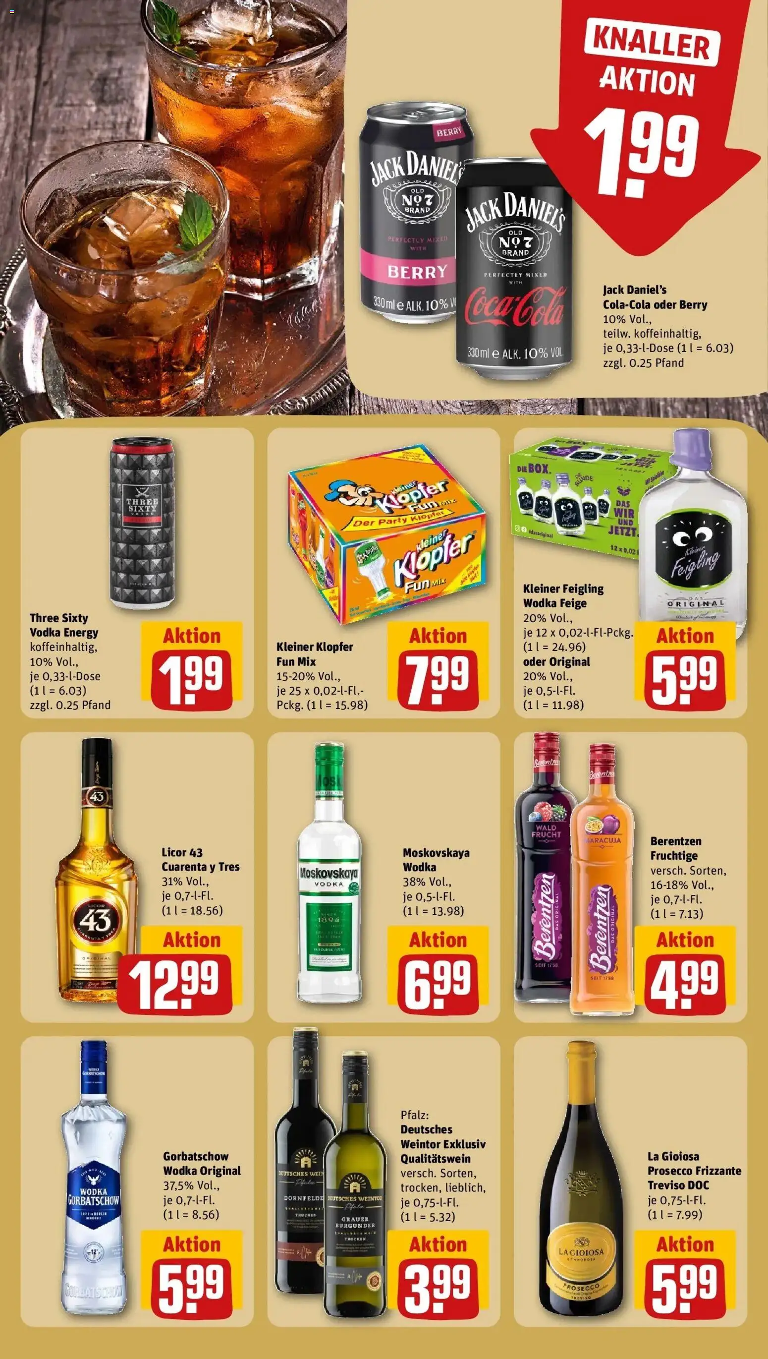 Rewe prospekt Echzell / Gettenau	 – gültig ab 09.02.2026 | Seite: 25 | Produkte: Energy, Jack Daniel's, Vodka, Berentzen