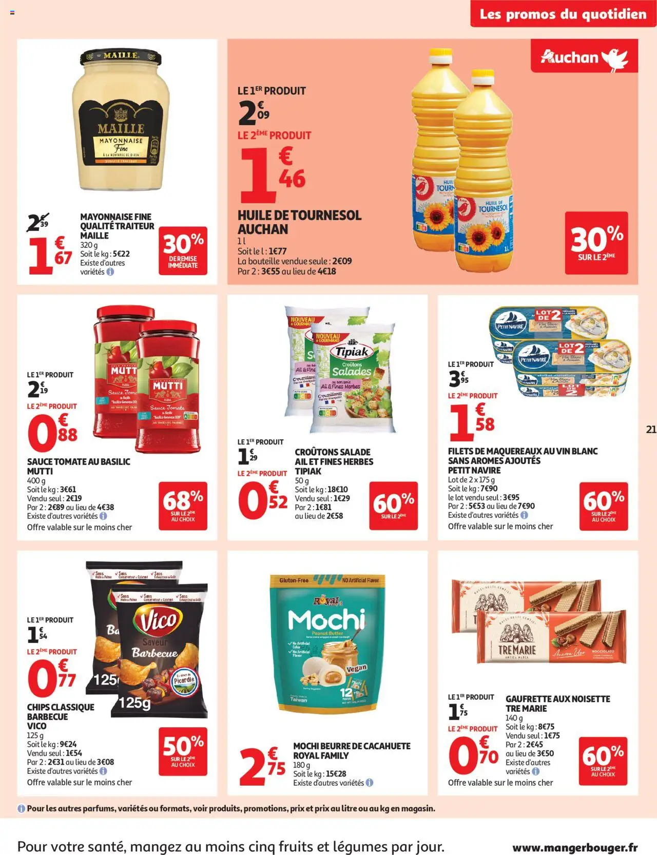  | Page: 21 | Produits: Ail, Mochi, Mayonnaise, Huile