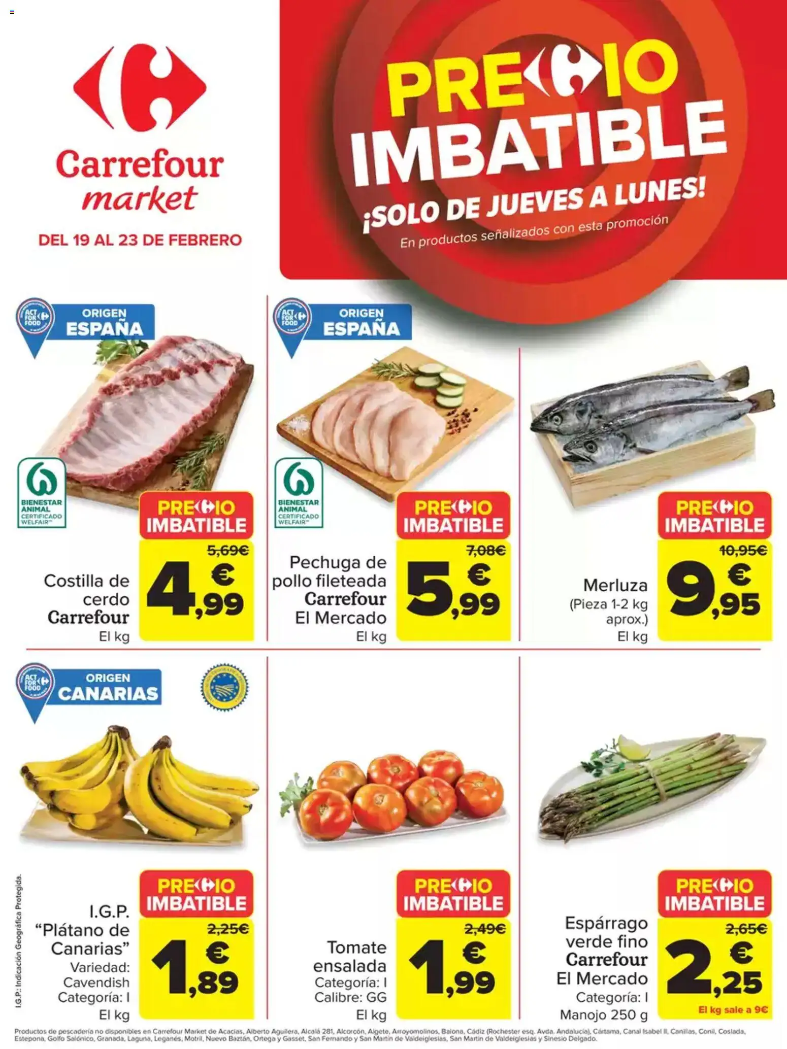 Carrefour Market folleto │ válido desde el 19.02.2026 | Página: 1 | Productos: Cerdo, Ensalada