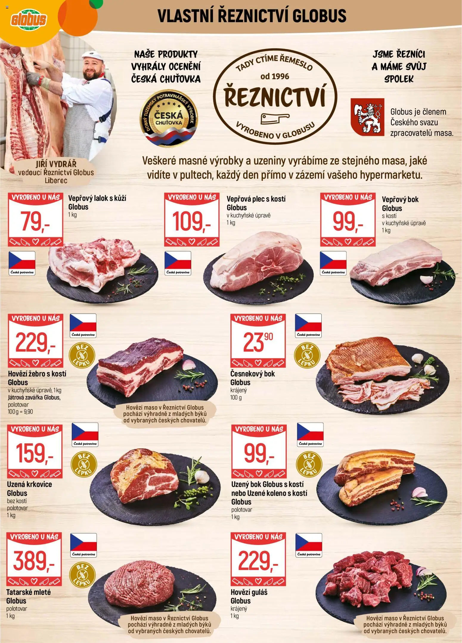Globus leták - Liberec od 27.12.2025 | Strana: 3 | Produkty: Globus, Guláš, Uzené koleno, Uzená krkovice