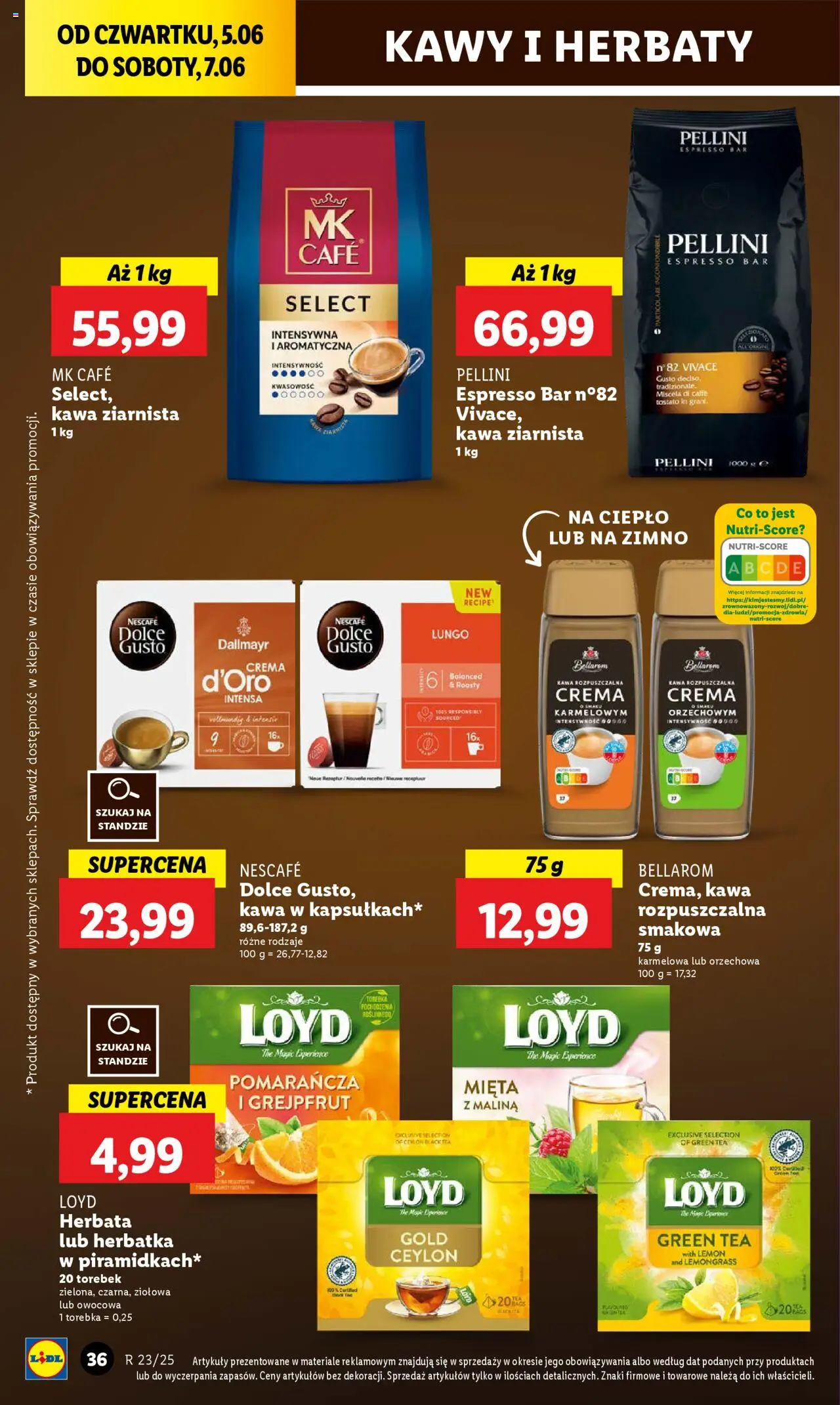 Lidl Gazetka od 05.06.2025 | Strona: 46 | Produkty: Torebka, Kawa ziarnista, Kawa rozpuszczalna, Kawa