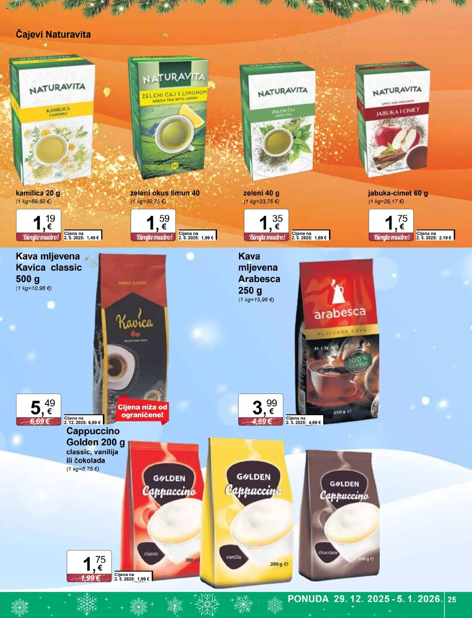 KTC katalog | vrijedi od 29.12.2025 | Stranica: 25 | Proizvodi: Mljevena kava, Kava, Čokolada, Limun