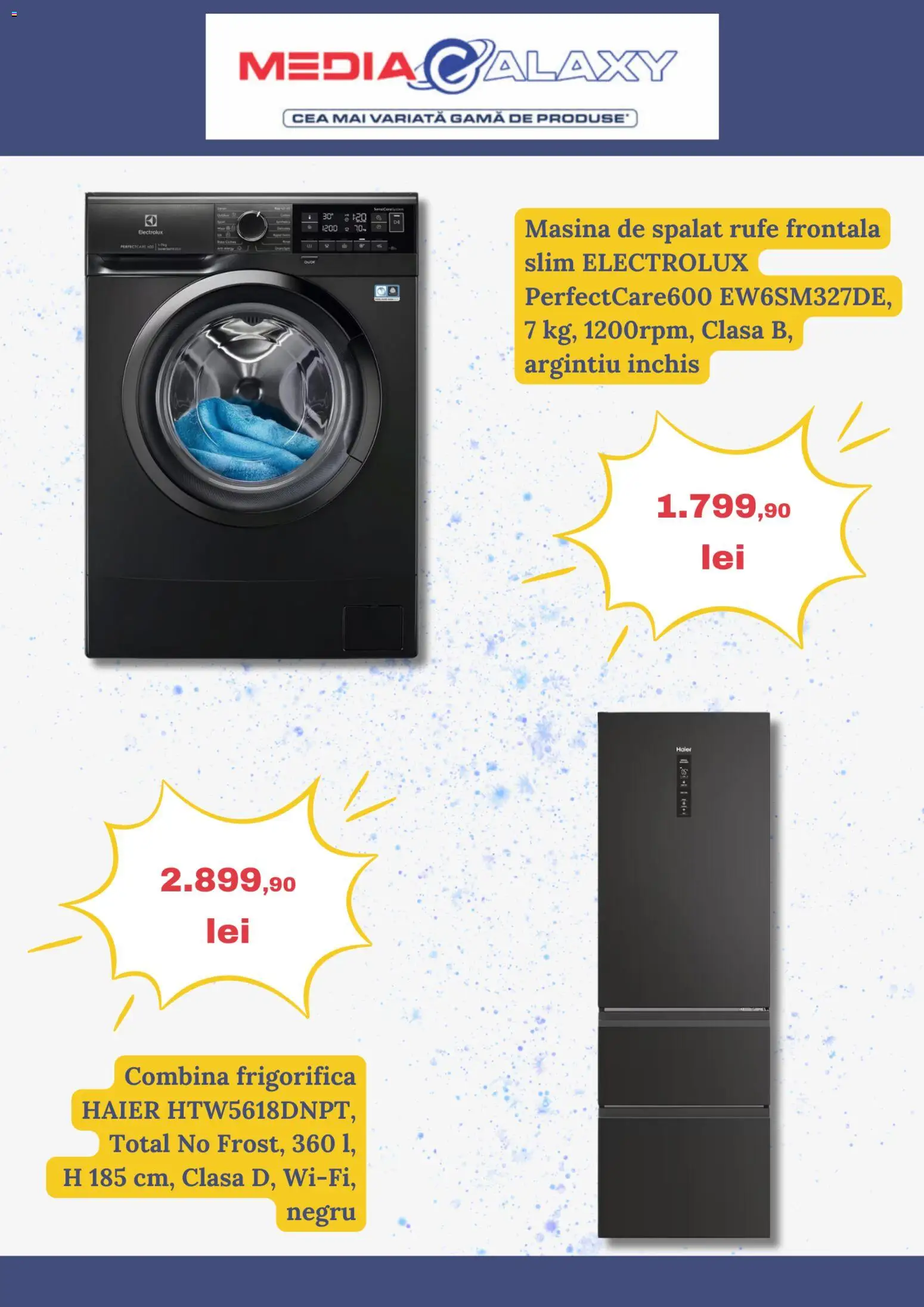 Noul catalog Media Galaxy – valabil de la 18.12.2025 | Pagină: 6 | Produse: Mașină De Spălat, Combină frigorifică