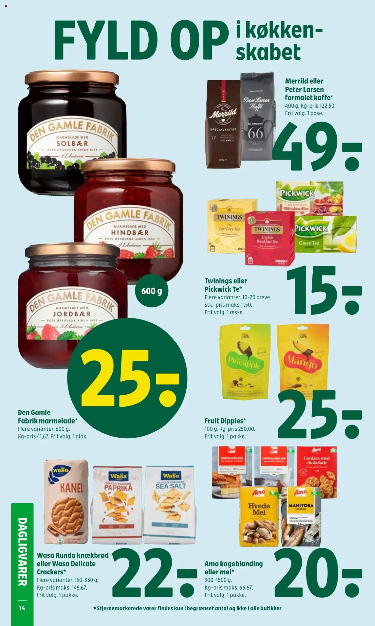 Coop 365 tilbudsavis – gyldig fra 04.04.2026 | Side: 14 | Produkter: Hindbær, Knækbrød, Solbær, Paprika