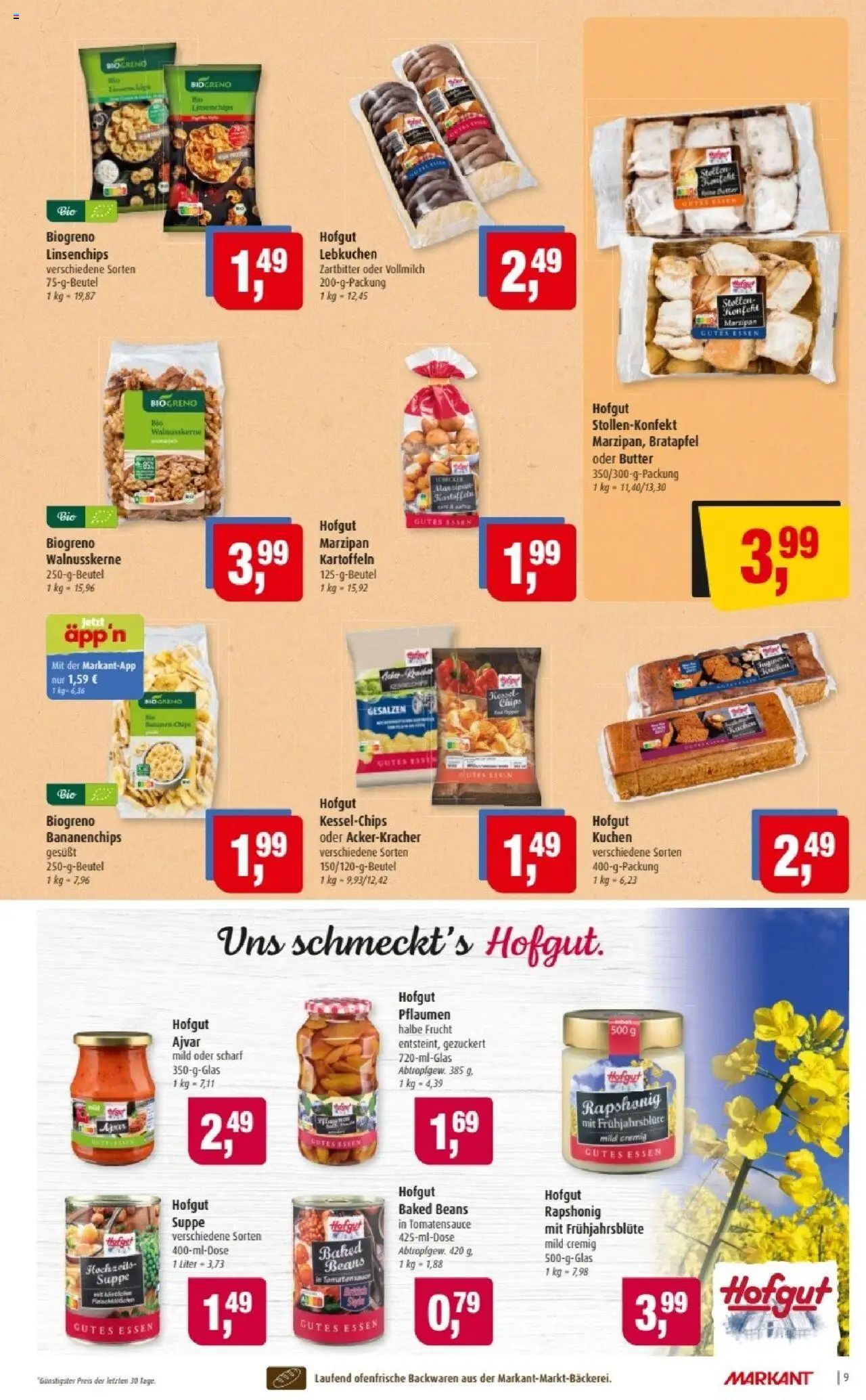 Markant Prospekt 	 – gültig ab 06.10.2025 | Seite: 9 | Produkte: Pflaumen, Butter, Kartoffeln, Chips