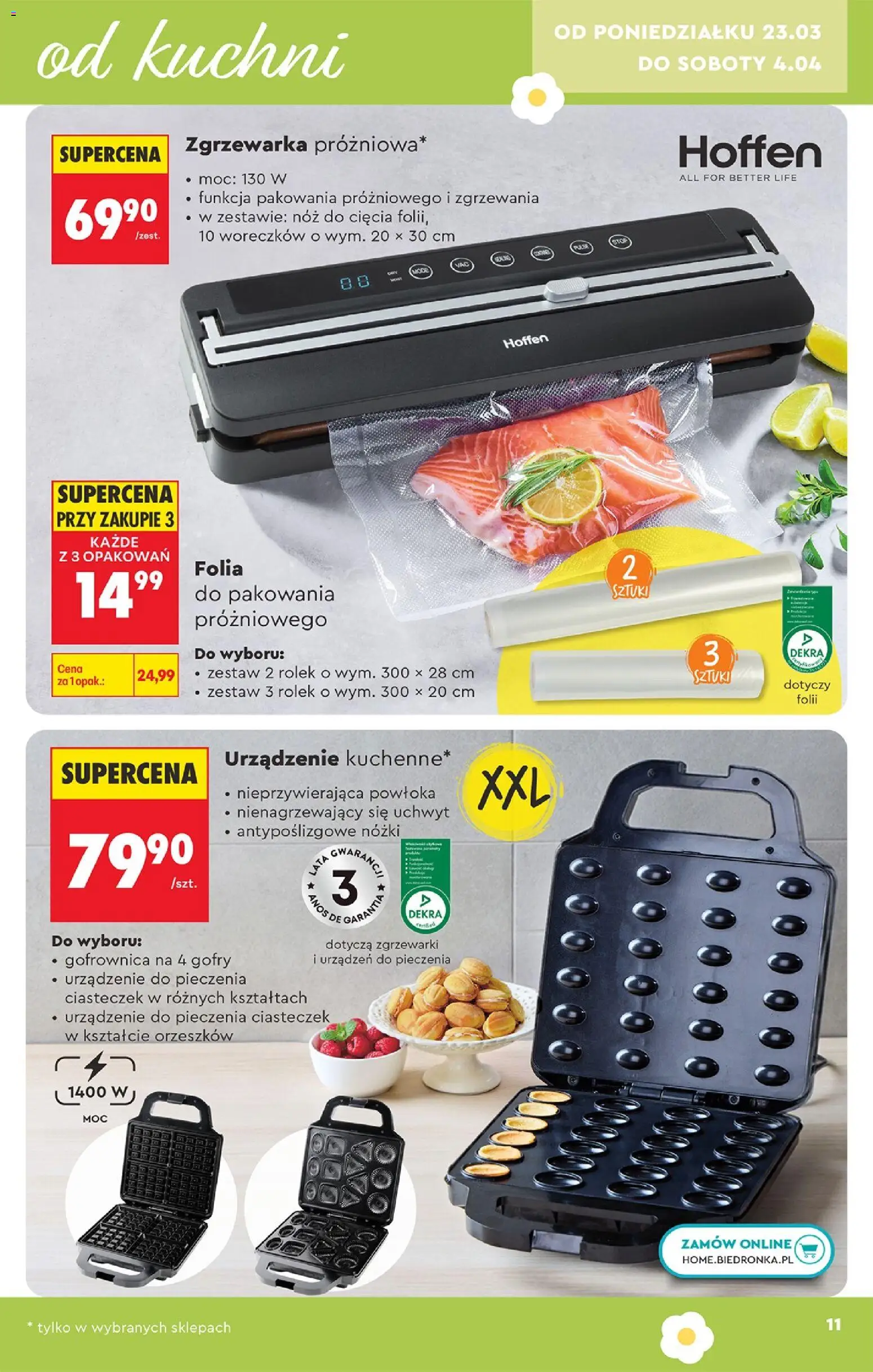 Biedronka gazetka - Hity i inspiracje od 21.03.2026 | Strona: 11 | Produkty: Gofrownica