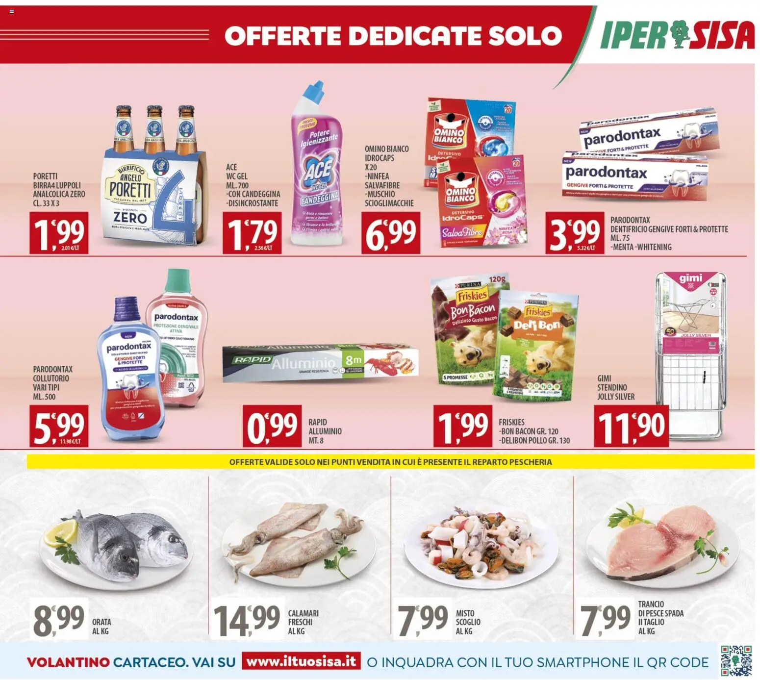 Volantino SISA del 14.11.2025 | Pagina: 15 | Prodotti: Dentifricio, Pesce, Alluminio, WC
