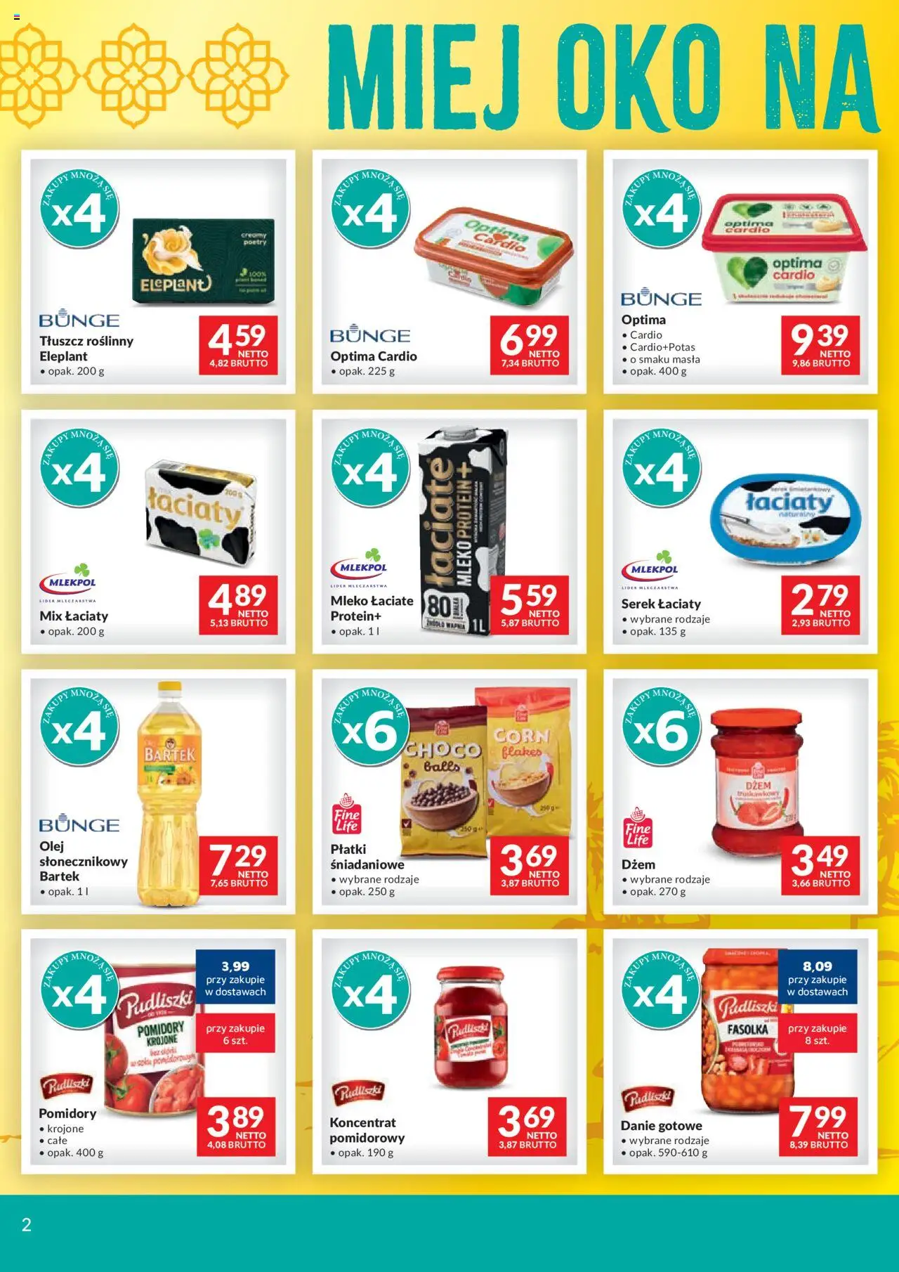 Makro Gazetka - Miej oko na maroko od 14.10.2025 | Strona: 2 | Produkty: Optima cardio, Dżem, Mleko, Płatki