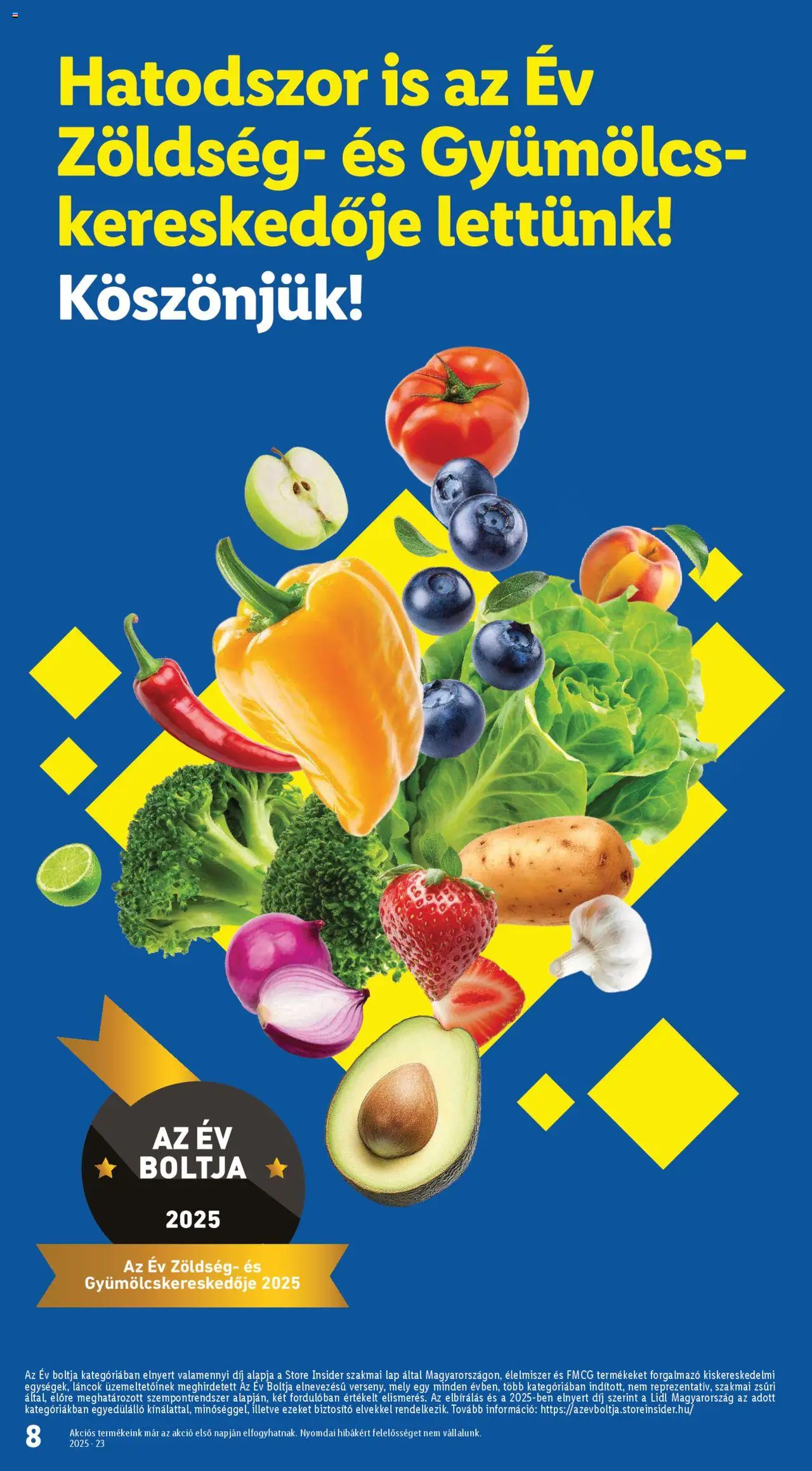 Lidl akciós ujság - amely érvényes a következő dátumtól: 05.06.2025 | Oldal: 8 | Termékek: Gyümölcs, Zöldség