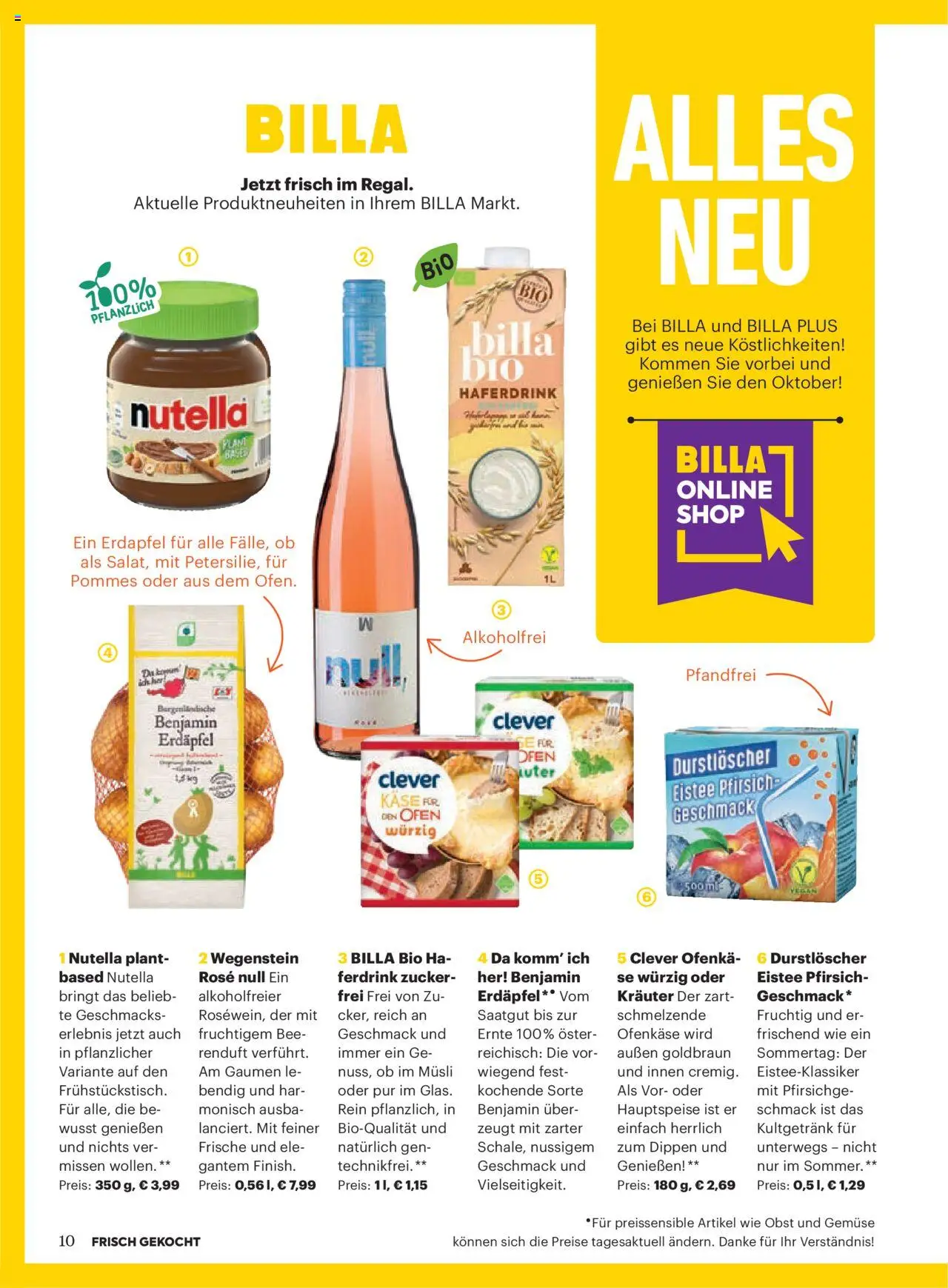 Billa AT akciós ujság - amely érvényes a következő dátumtól: 01.10.2025 | Oldal: 8 | Termékek: Nutella