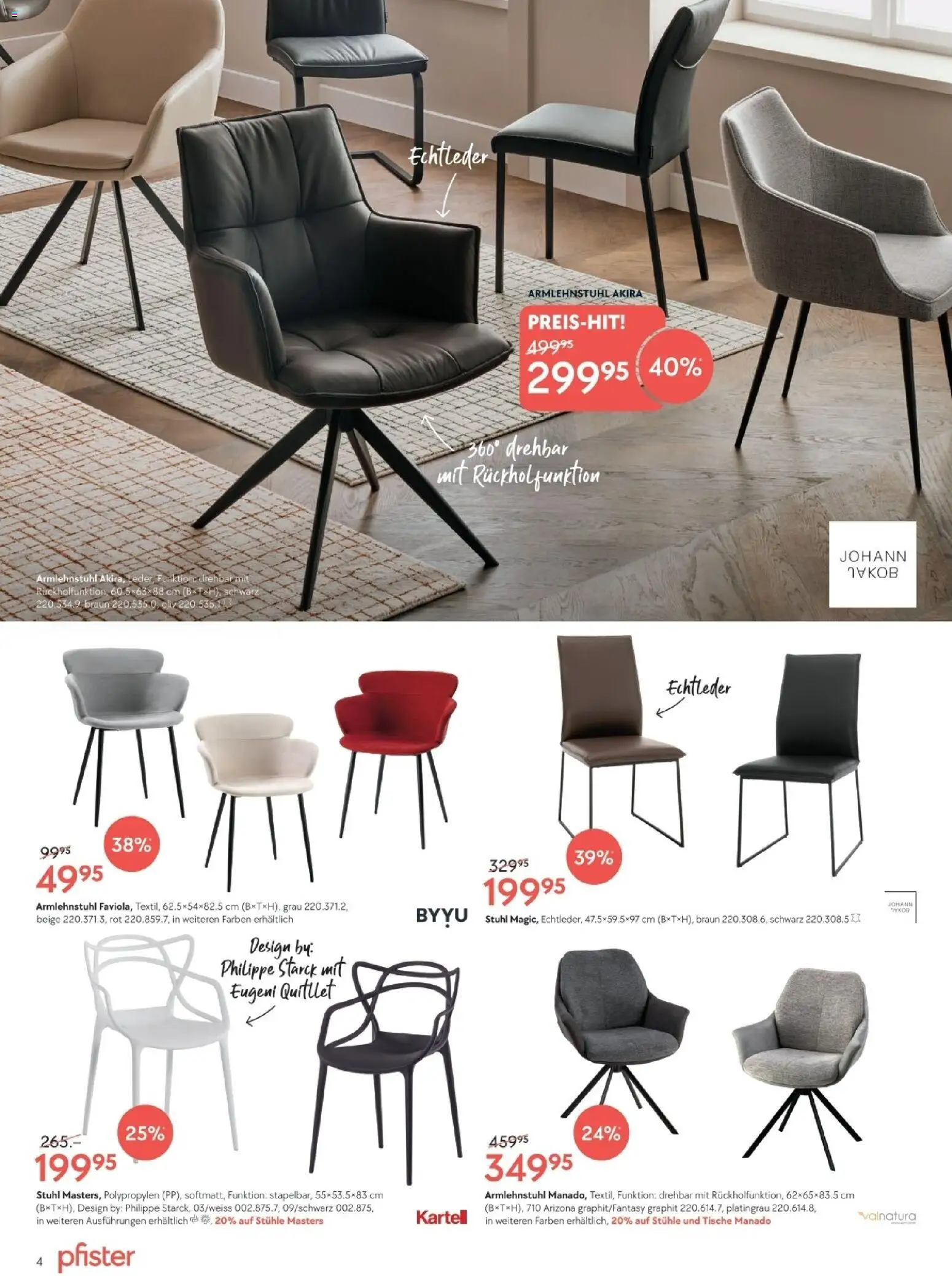 Pfister Aktionen – gültig ab 04.11.2025 | Seite: 4 | Produkte: Stuhl