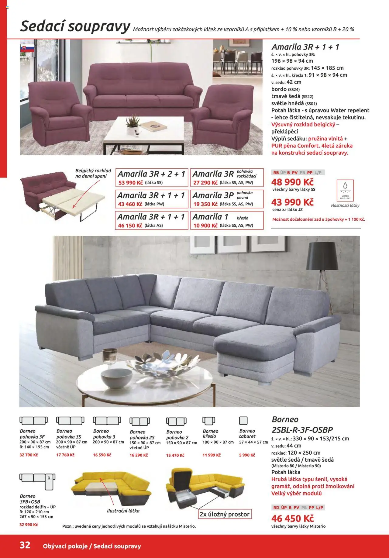 ORFA nábytek katalog 2025-2026 od 01.10.2025 | Strana: 32 | Produkty: Křesla, Pohovka, Repelent, Barvy