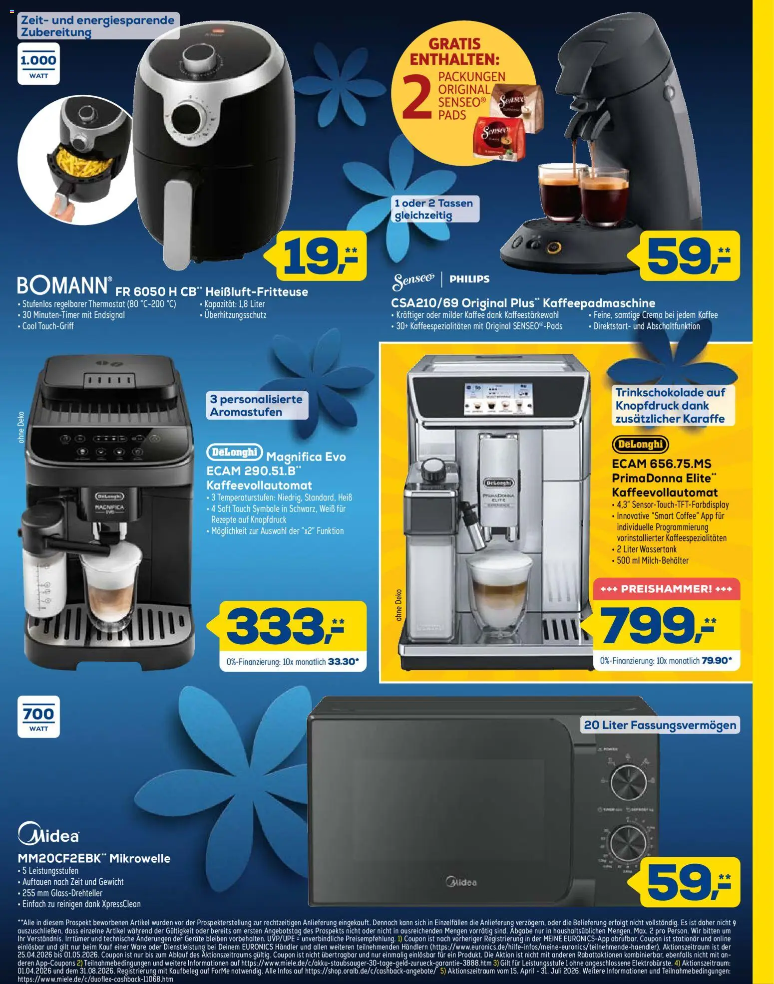 Euronics Prospekt 	 – gültig ab 25.04.2026 | Seite: 9 | Produkte: Mikrowelle, Gewicht, Kaffeevollautomat, Heißluftfritteuse