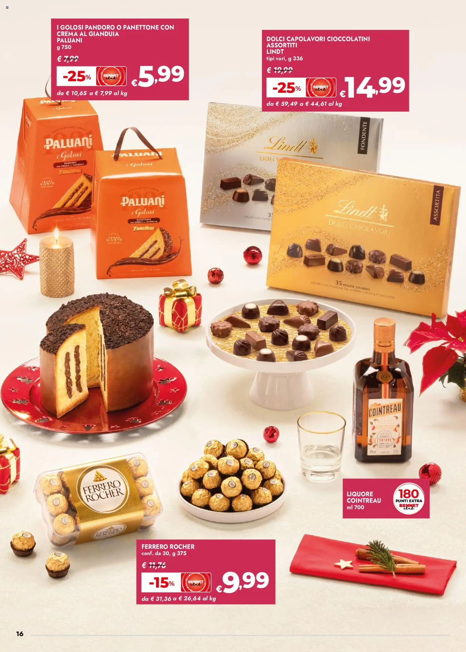 Volantino bennet del 18.12.2025 | Pagina: 16 | Prodotti: Crema, Pandoro, Panettone, Liquore