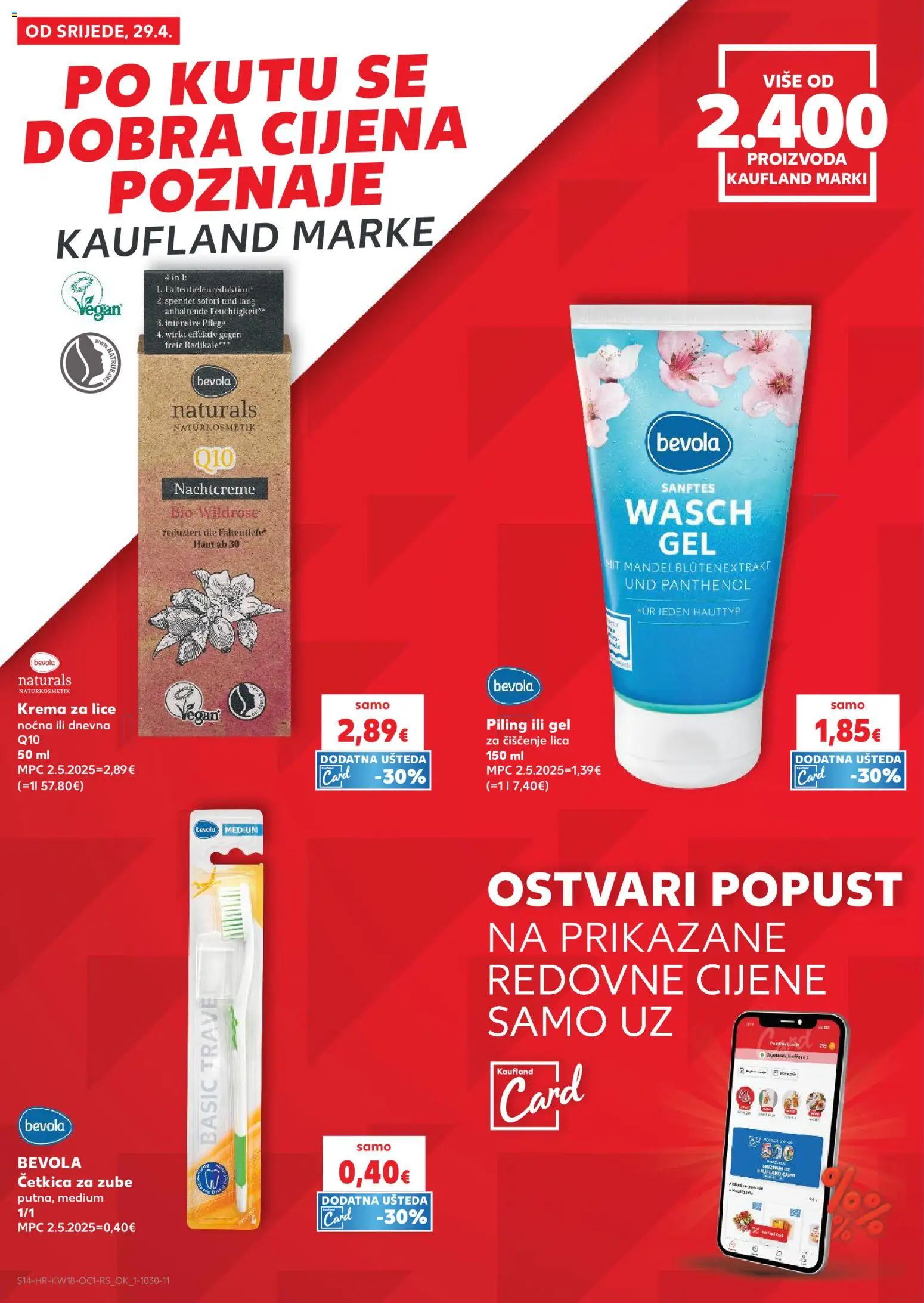 Kaufland katalog | vrijedi od 29.04.2026 | Stranica: 14 | Proizvodi: Krema za lice, Piling, Četkica za zube, Krema