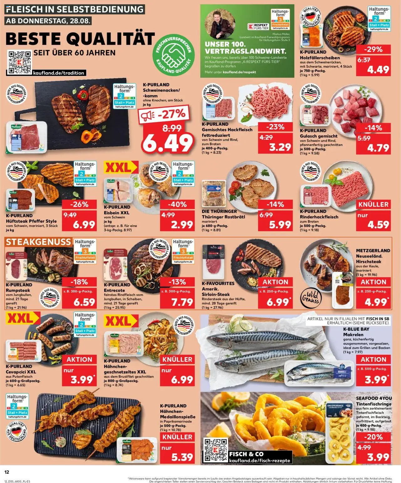 Kaufland prospekt Berlin	 - gültig ab dem 28.08.2025 | Seite: 12 | Produkte: Cevapcici, Entrecote, Pfeffer, Fleisch