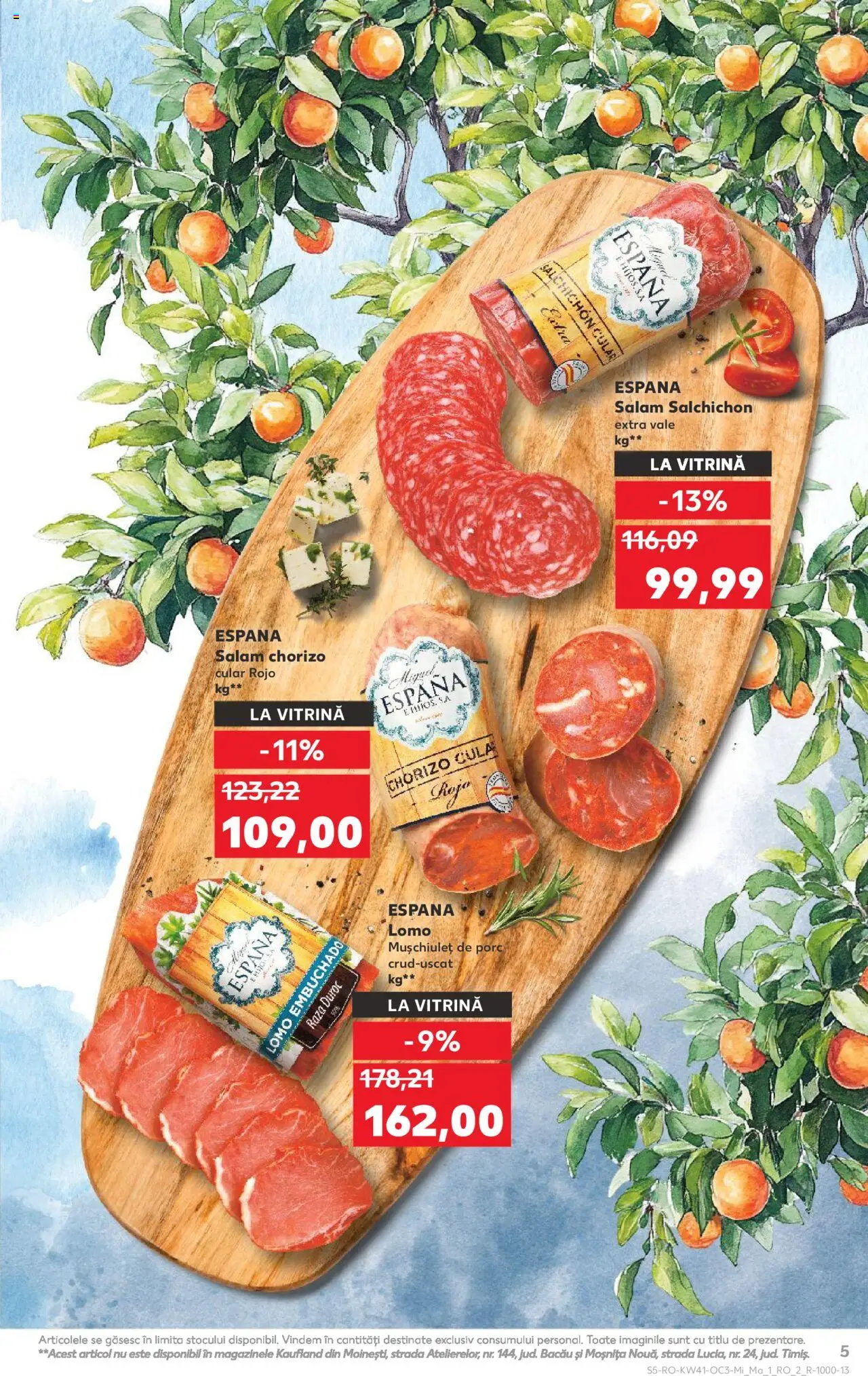 Kaufland RO akciós ujság - amely érvényes a következő dátumtól: 08.10.2025 | Oldal: 5 | Termékek: Chorizo