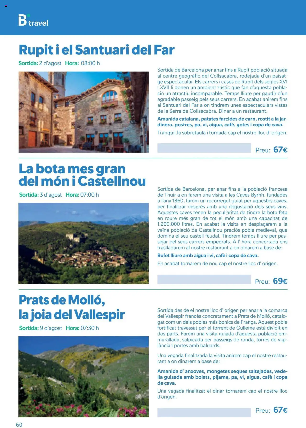 B the travel brand Viatges i Excursions │ válido desde el 01.05.2025 | Página: 60 | Productos: Café