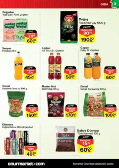 Onur Market Katalog - 19.08.2025 tarihinden itibaren geçerlidir | Sayfa: 3 | Ürünler: Kahve, Portakal, Çay, Ice tea