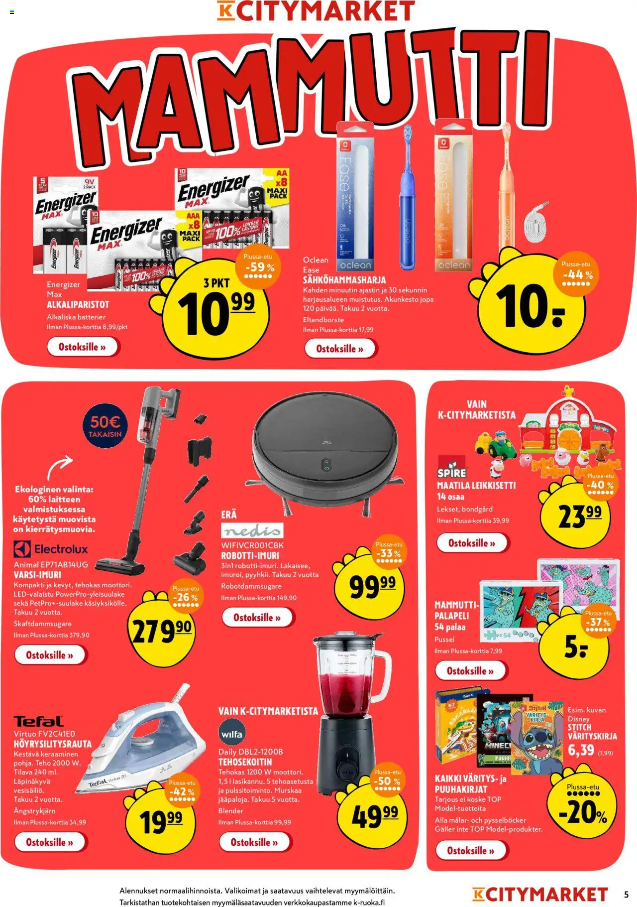 K-Citymarket tarjoukset – voimassa 16.10.2025 alkaen | Sivu: 5 | Tuotteet: Sähköhammasharja, Palapeli, Kirja, Tehosekoitin