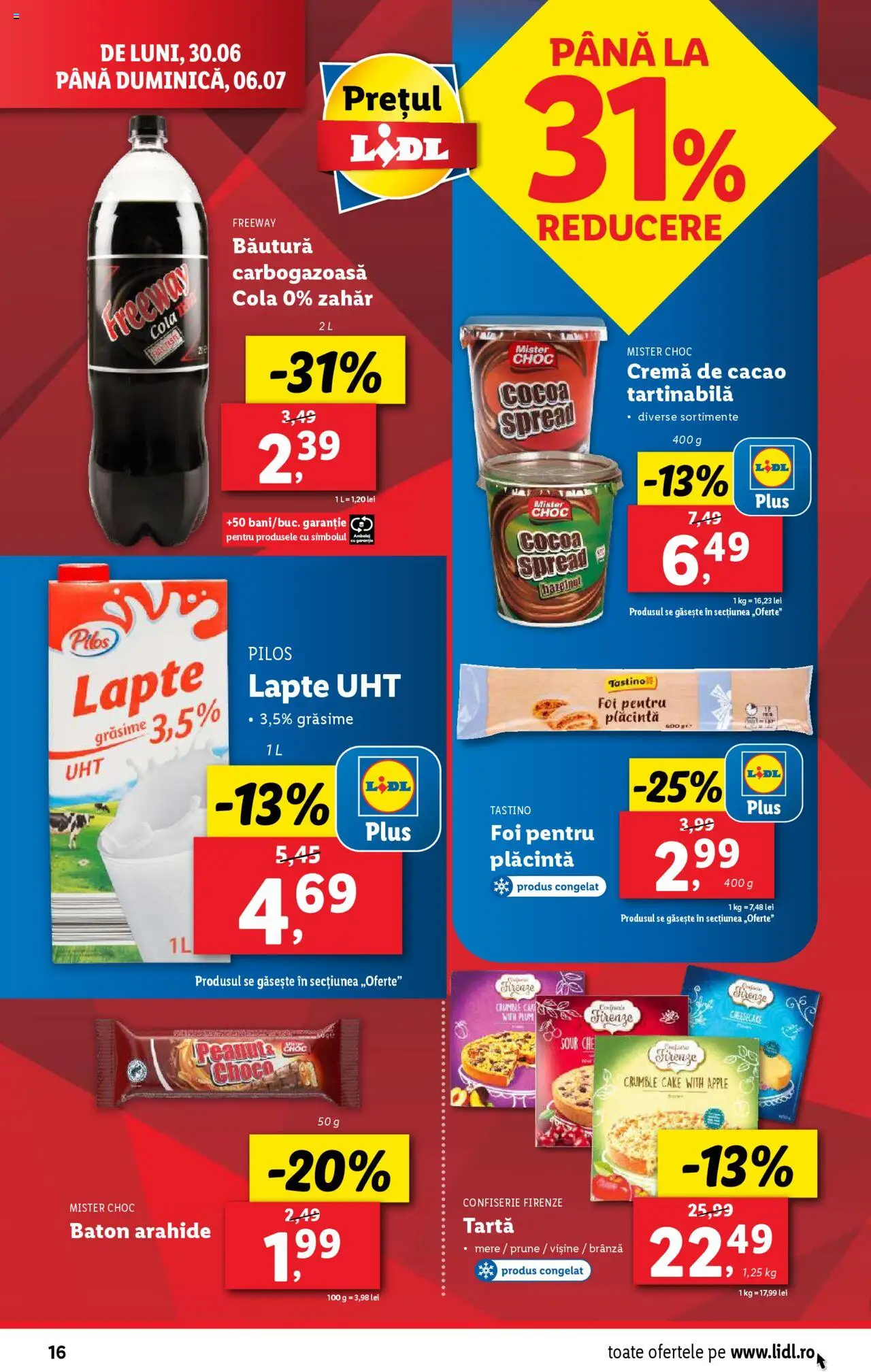 Catalog Lidl – valabil de la 30.06.2025 | Pagină: 16 | Produse: Toplar, Plăcintă, Cremă, Zahăr