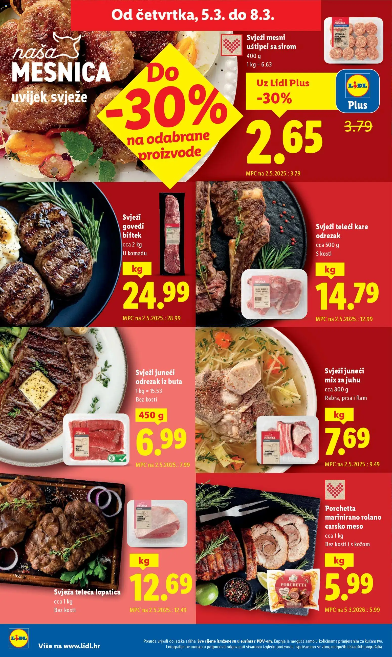 Lidl katalog | vrijedi od 02.03.2026 | Stranica: 52 | Proizvodi: Carsko meso, Meso, Lopatica