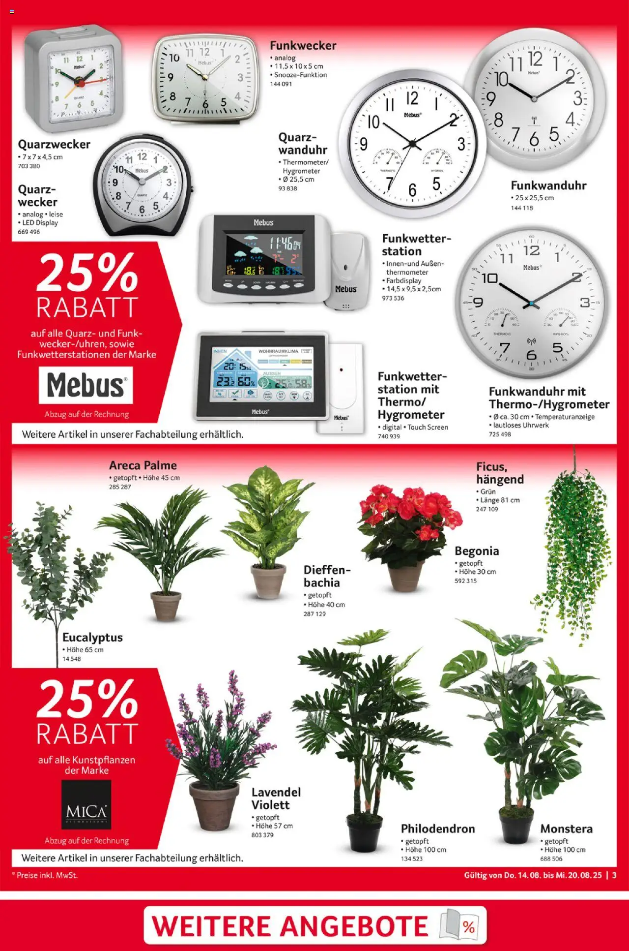 Selgros  Non Food - gültig ab dem 14.08.2025 | Seite: 3 | Produkte: Thermometer, Lavendel, Wecker