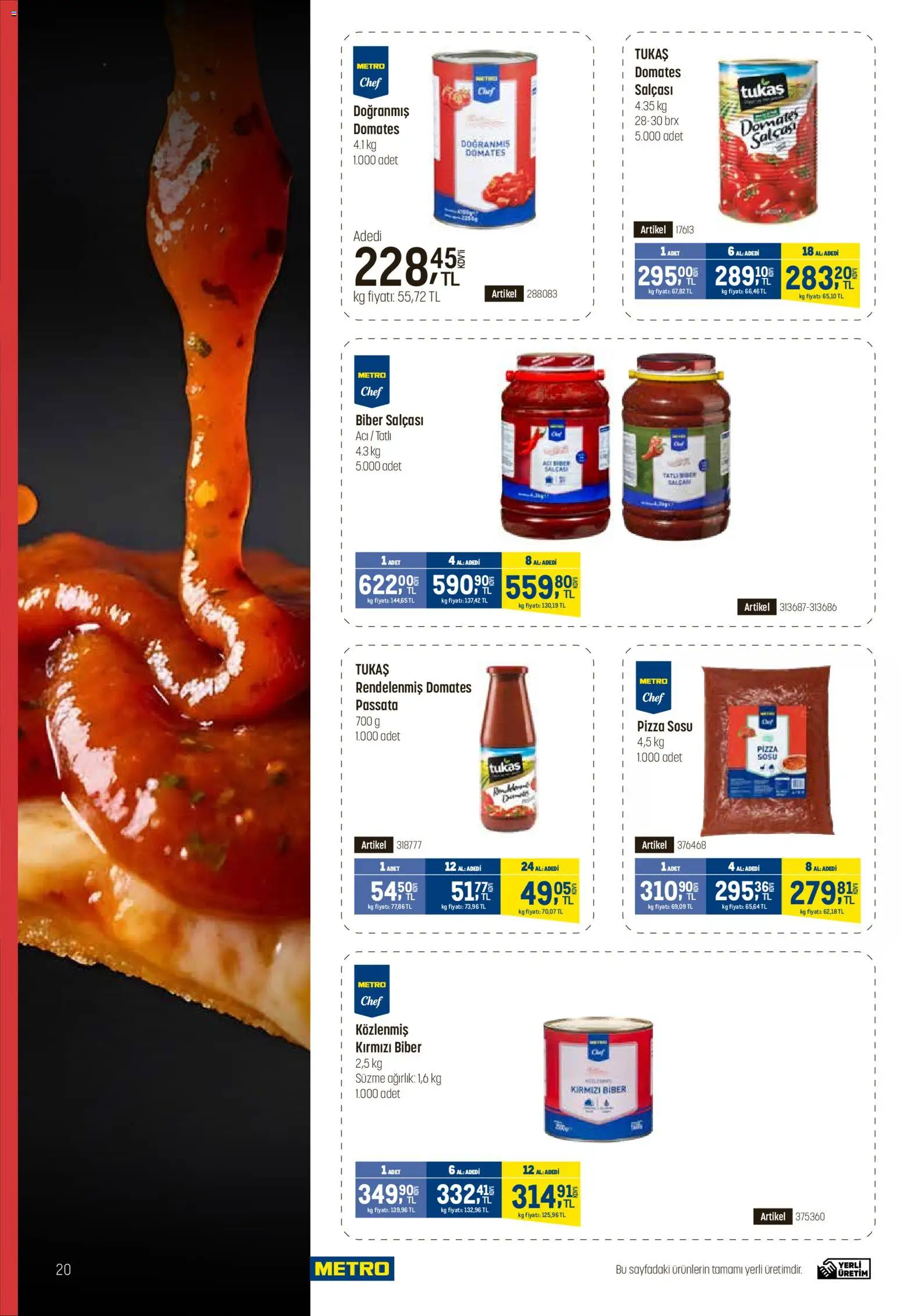 Metro - Fast Food Kataloğu - 15.04.2026 tarihinden itibaren geçerlidir | Sayfa: 20 | Ürünler: Pizza, Biber, Kırmızı biber, Ağırlık