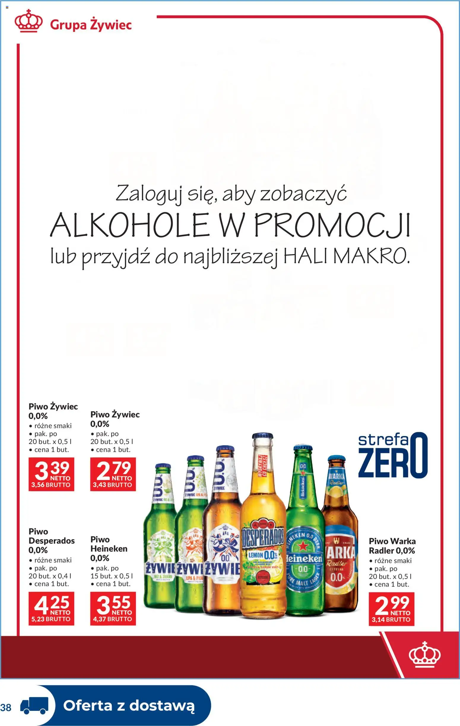 Makro gazetka - Dystrybucja do sklepów od 07.04.2026 | Strona: 38 | Produkty: Piwo Desperados, Warka, Piwo, Heineken