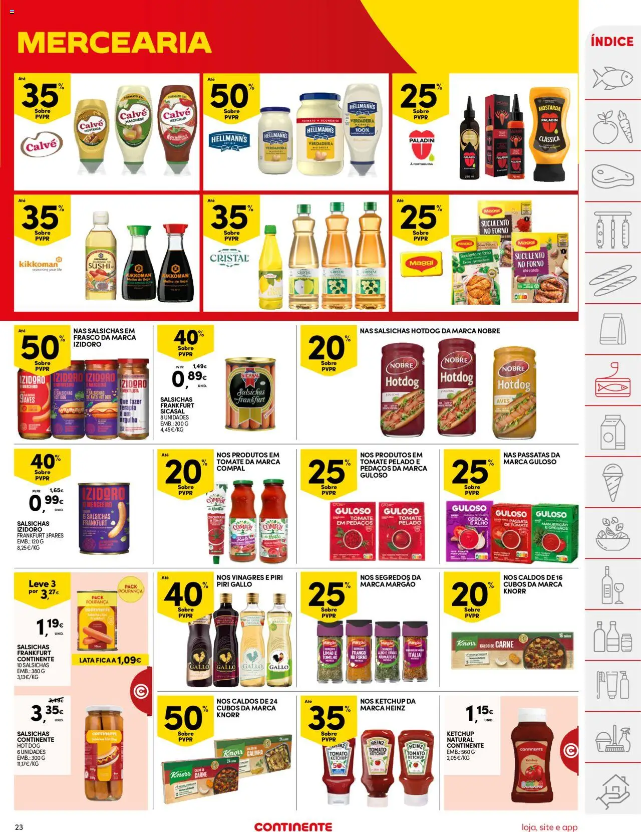 Continente folheto │ válido de 26.08.2025 | Página: 23 | Produtos: Forno, Orégãos, Knorr, Cebola