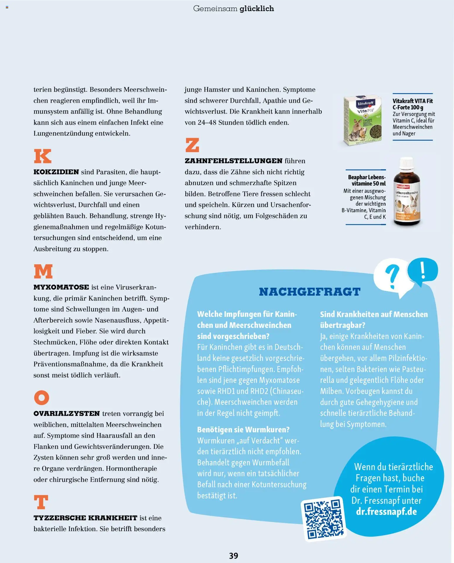 Fressnapf Friends Magazin – gültig ab 02.03.2026 | Seite: 39 | Produkte: Kaninchen