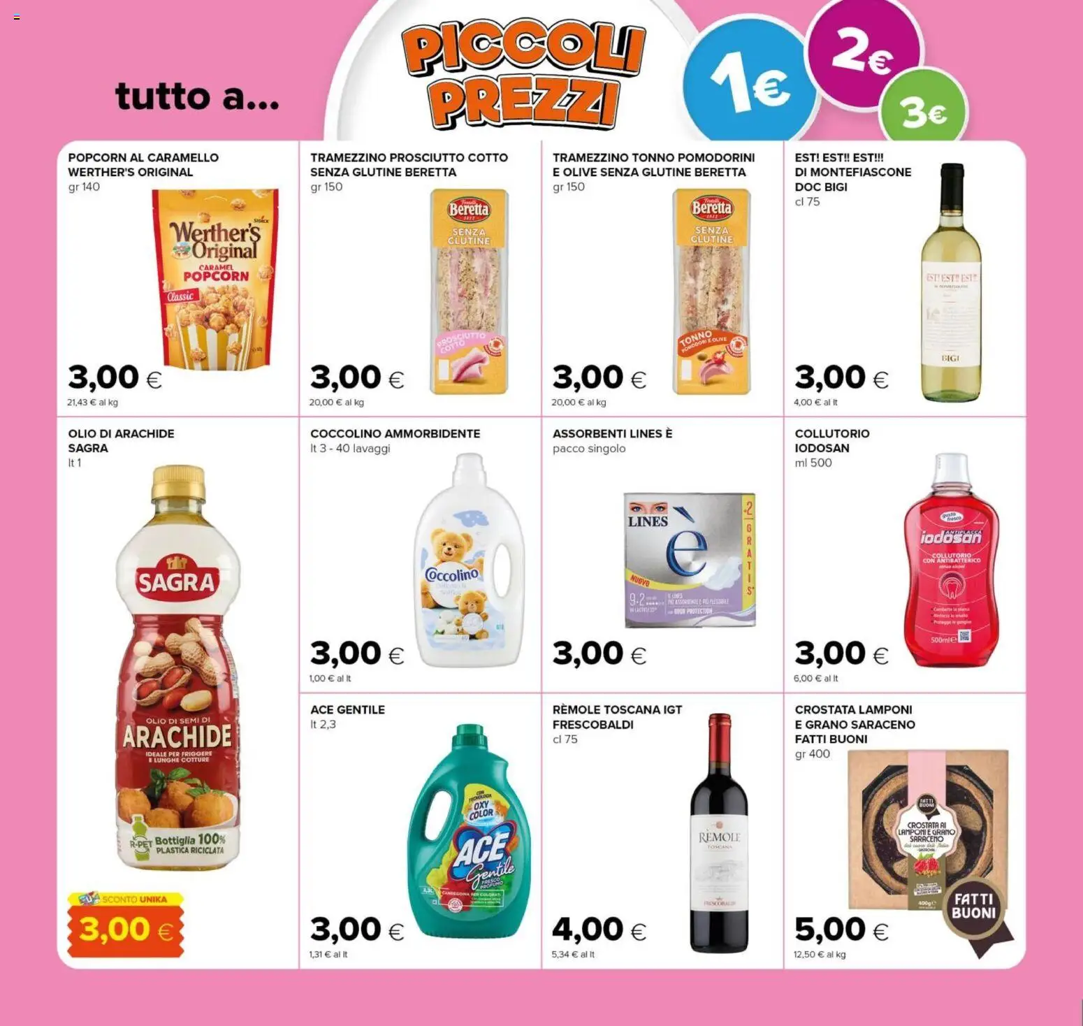 Volantino Tigre del 23.04.2026 | Pagina: 6 | Prodotti: Lamponi, Tonno, Tramezzino, Bottiglia