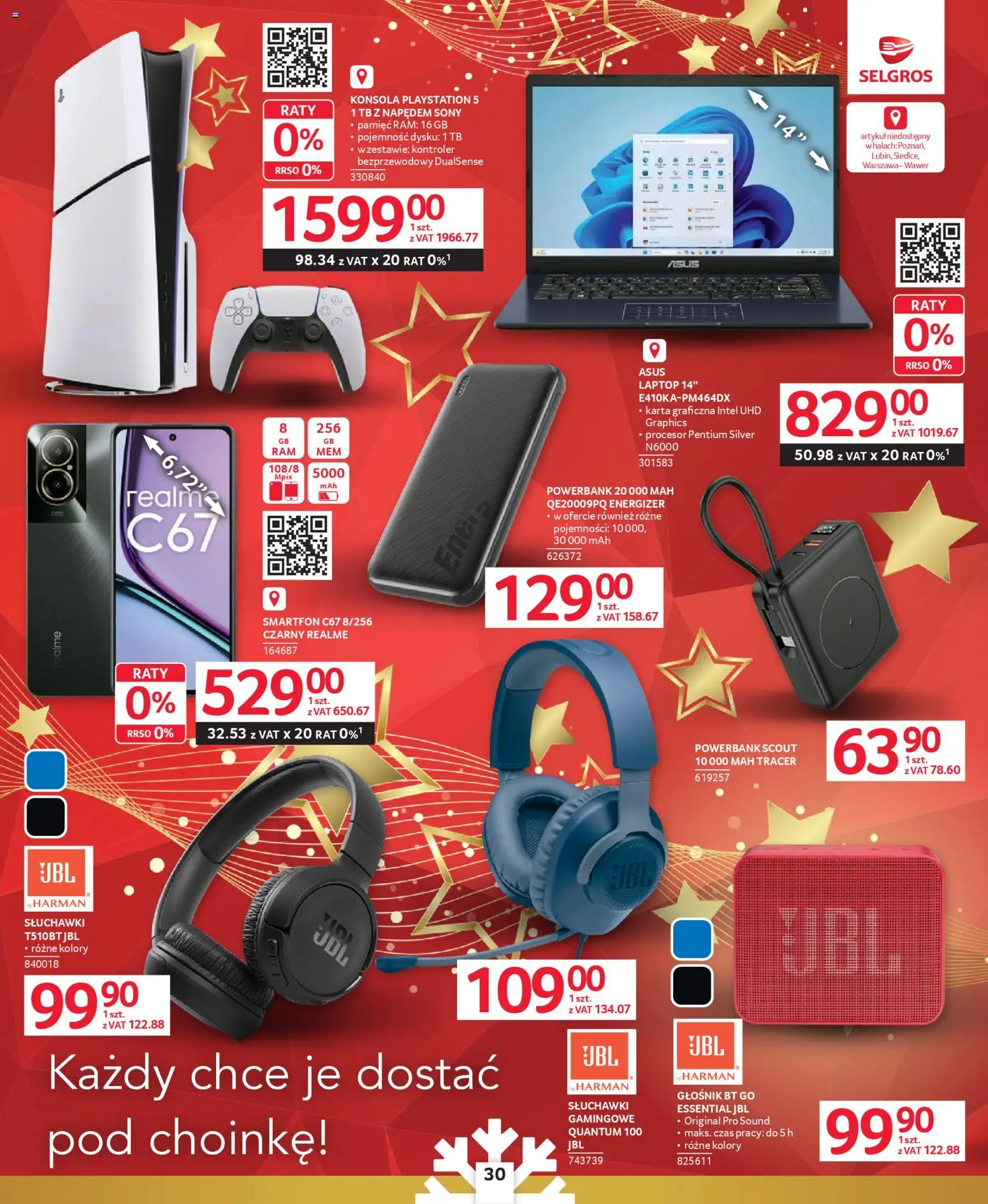 Selgros cash&carry Gazetka - Prezenty od 04.12.2025 | Strona: 26 | Produkty: Karta, Smartfon, Powerbank, Konsola
