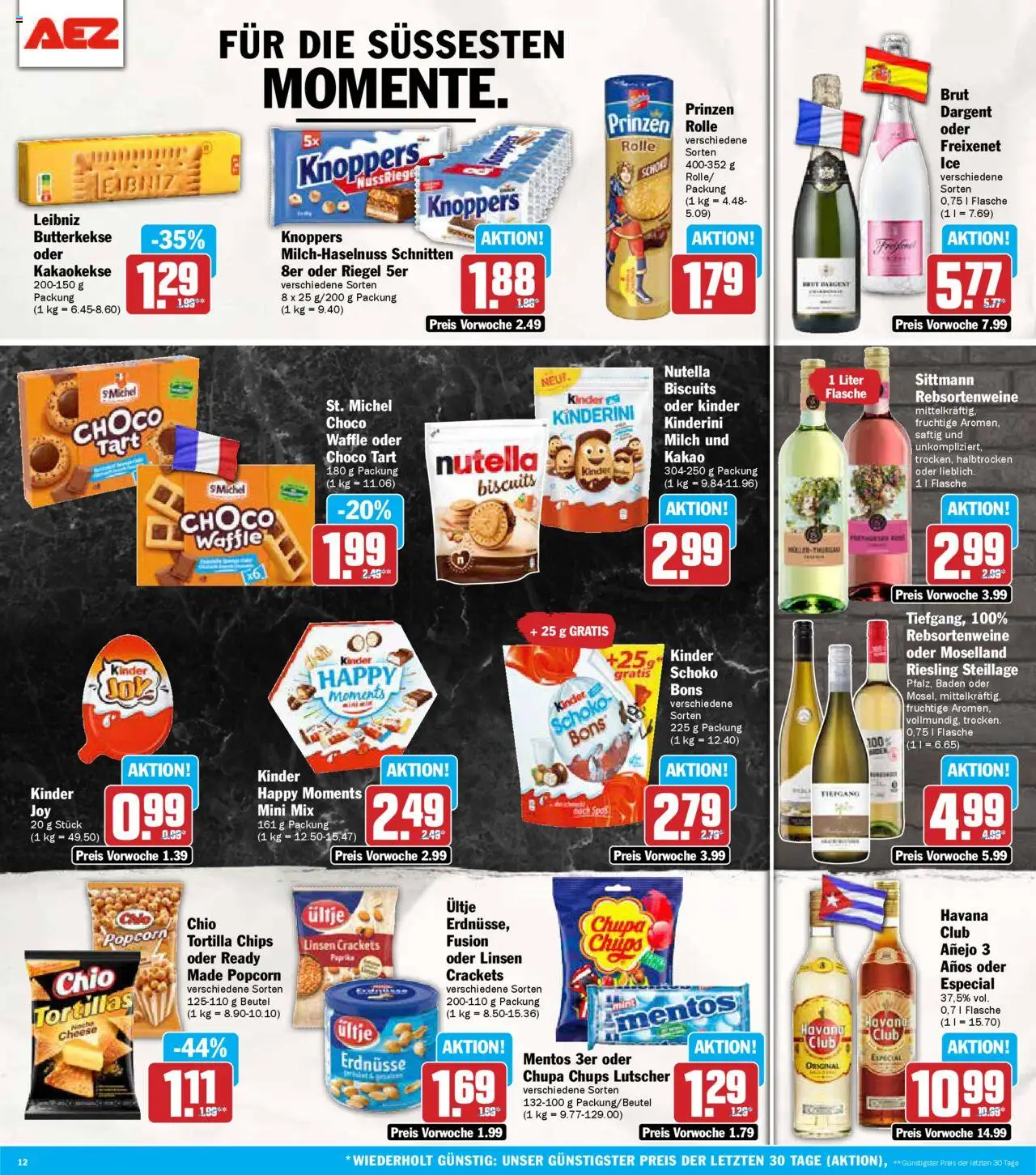 AEZ Prospekt 	 - gültig ab dem 04.08.2025 | Seite: 12 | Produkte: Milch, Freixenet, Paprika, Knoppers