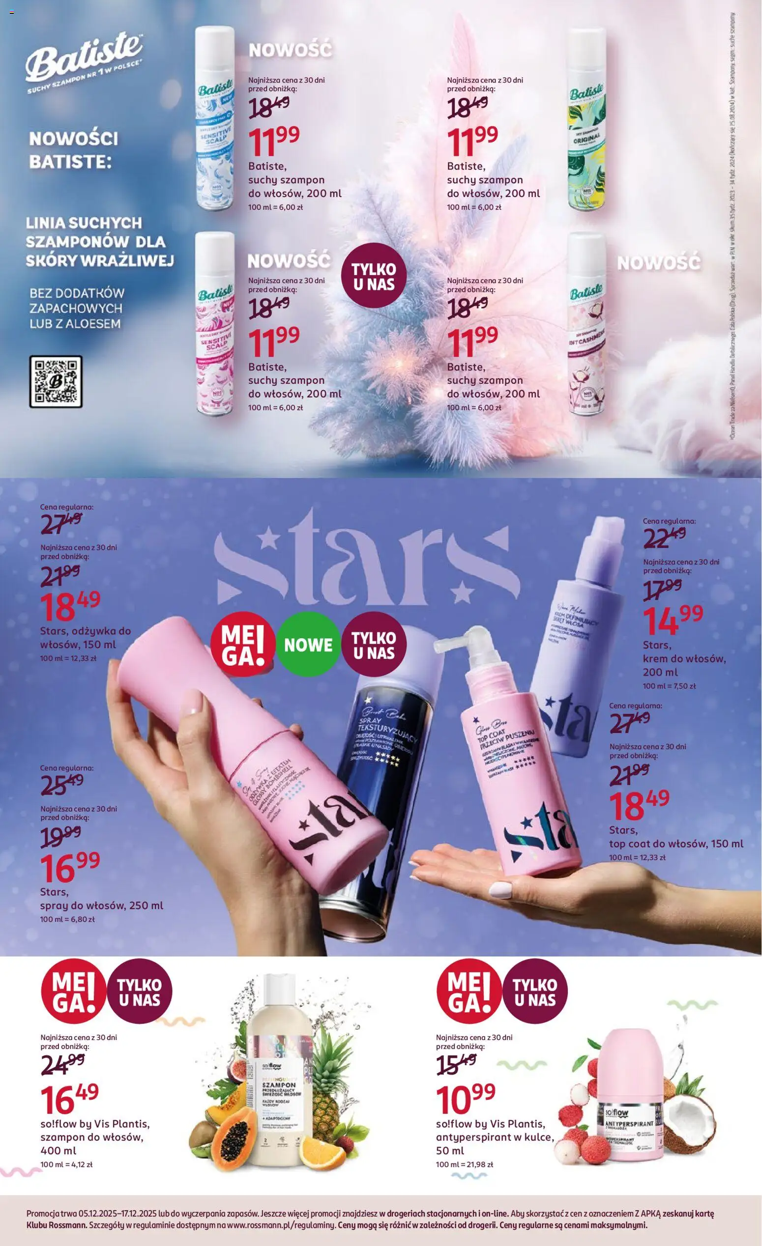 Rossmann Gazetka od 05.12.2025 | Strona: 22 | Produkty: Top, Szampon, Odżywka, Krem