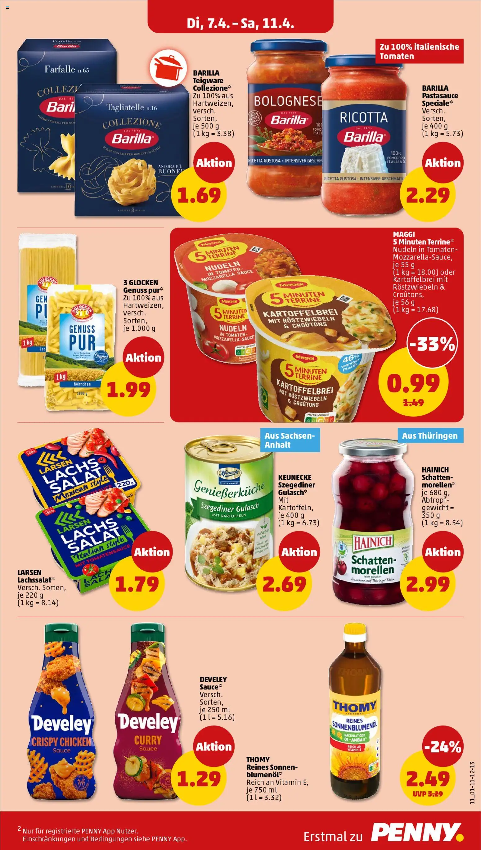 Penny Prospekt 	 – gültig ab 07.04.2026 | Seite: 11 | Produkte: Maggi, Tomaten, Lachs, Nudeln