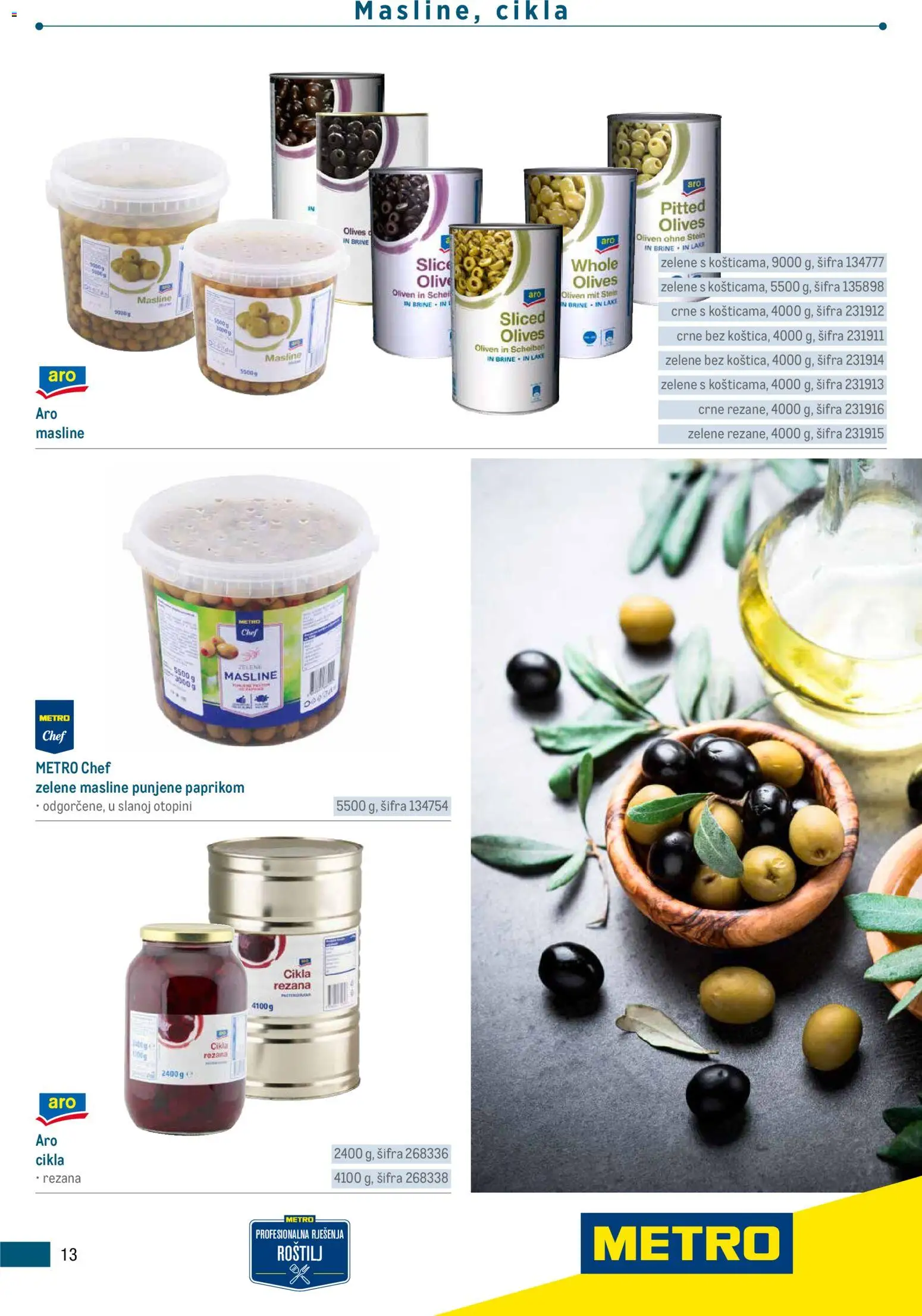 Metro katalog | vrijedi od 05.03.2026 | Stranica: 13 | Proizvodi: Roštilj, Masline, Cikla