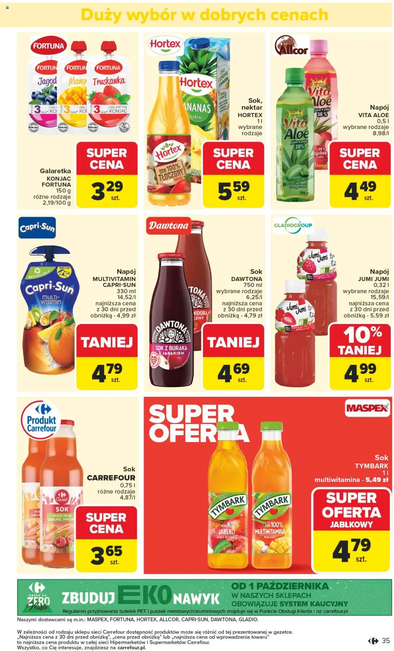 Carrefour Gazetka od 13.10.2025 | Strona: 35 | Produkty: Galaretka, Sok, Ananas