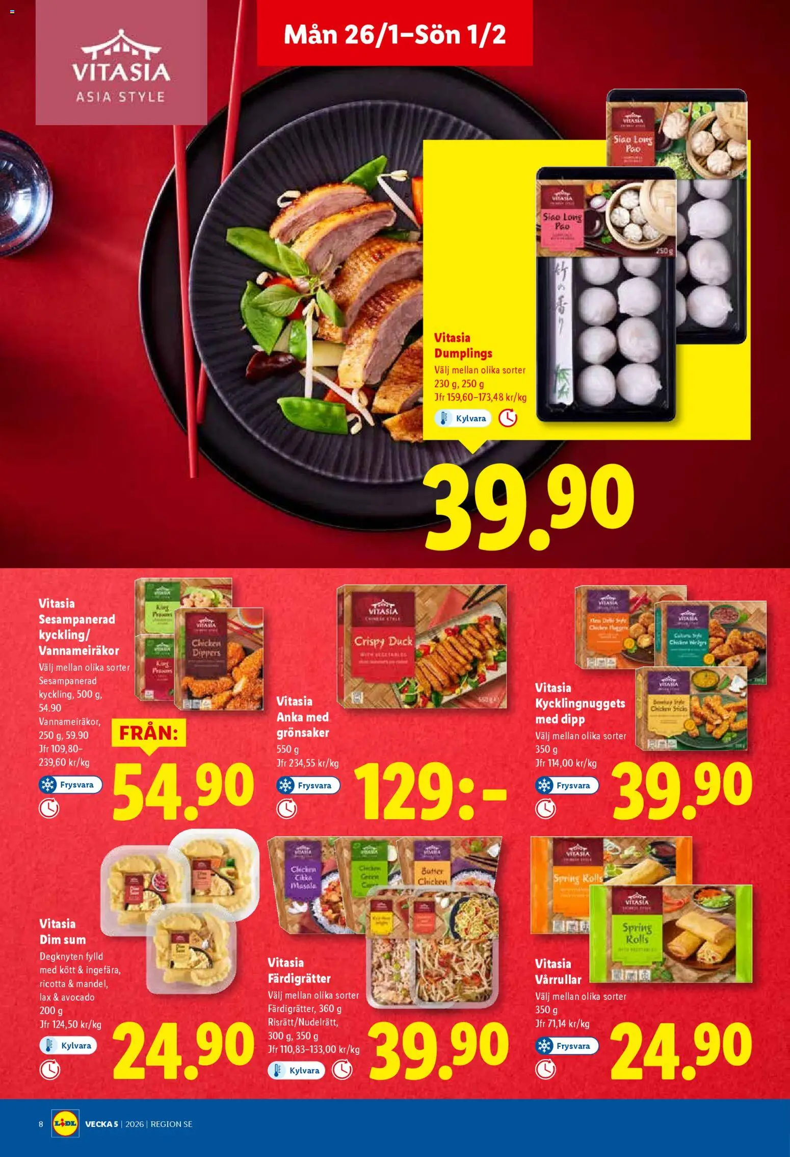 Lidl reklamblad aktuell från 26.01.2026 | Sida: 8 | Produkter: Avocado, Lax