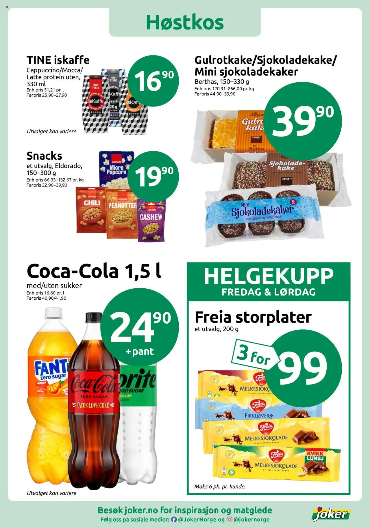 {H1} | Side: 16 | Produkter: Kaffe, Sjokolade, Snacks, Dishwasher powder