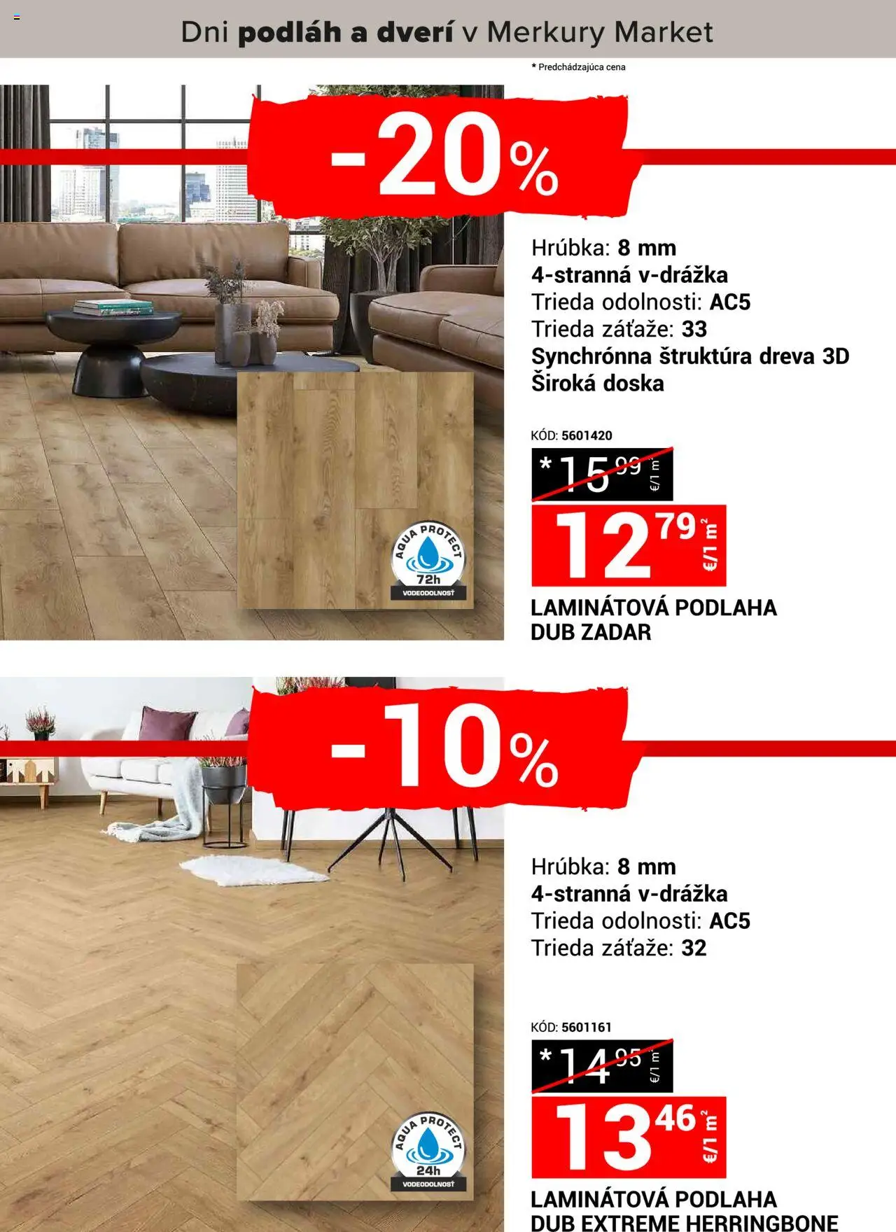 Nové Merkury Market akcie – leták je platný od 18.10.2025 | Strana: 4 | Produkty: Podlaha, Laminátová podlaha