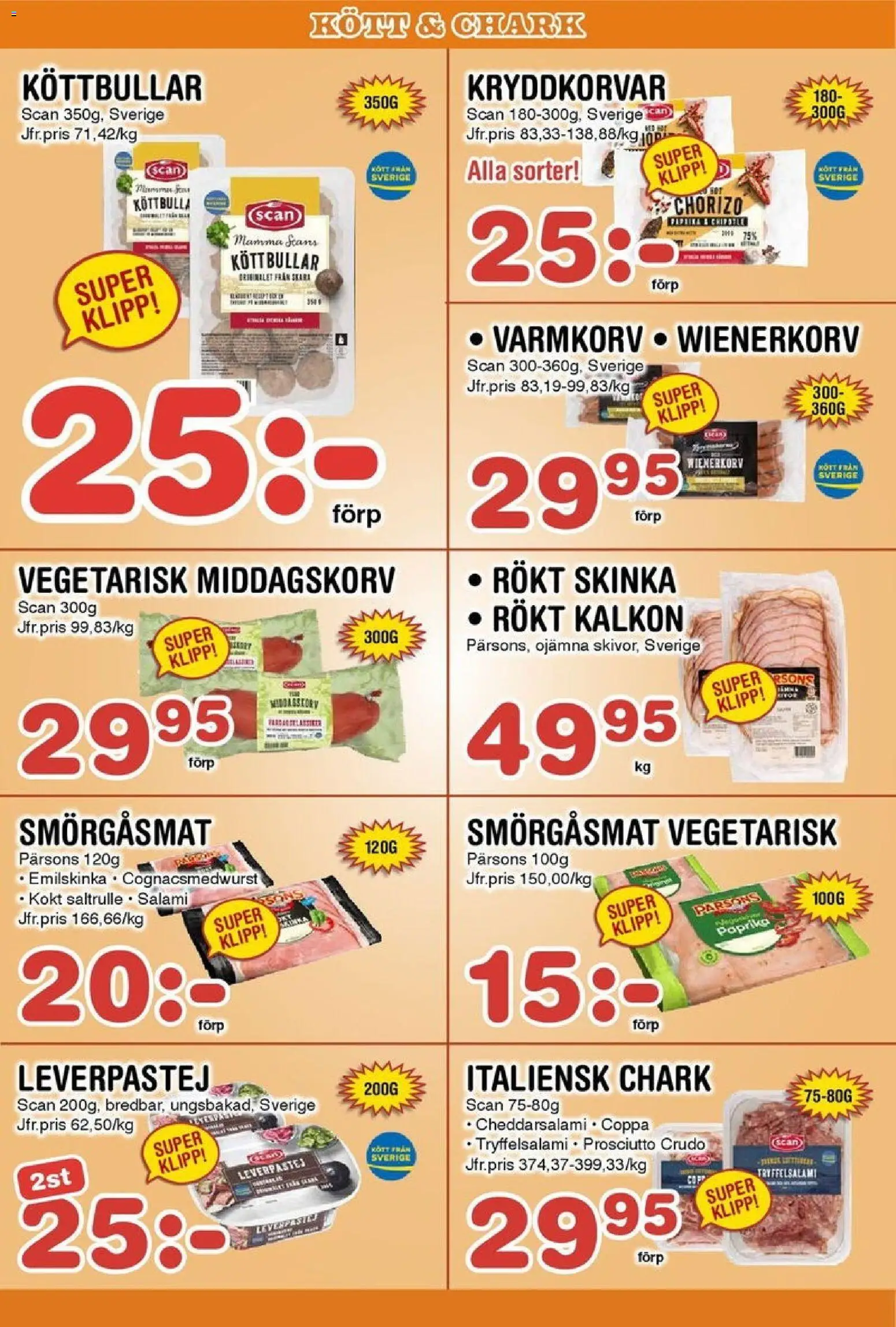 Nya Pulsen reklamblad aktuell från 10.11.2025 | Sida: 6 | Produkter: Varmkorv, Salami, Skinka, Wienerkorv