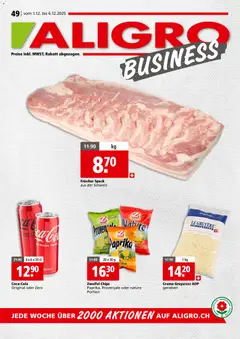 Aligro Aktionen Business Chavannes, Matran, Genf, Sitten ab 01.12.2025 gültig