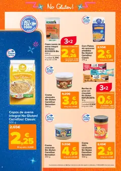 Vista previa Carrefour Sin Gluten válido desde el 07.04.2026 | Página: 8 | Productos: Crema, Té, Copos, Cesta