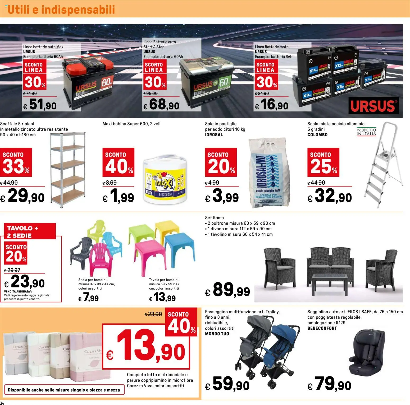 Volantino Iper del 07.04.2026 | Pagina: 34 | Prodotti: Copripiumino, Letto matrimoniale, Alluminio, Letto
