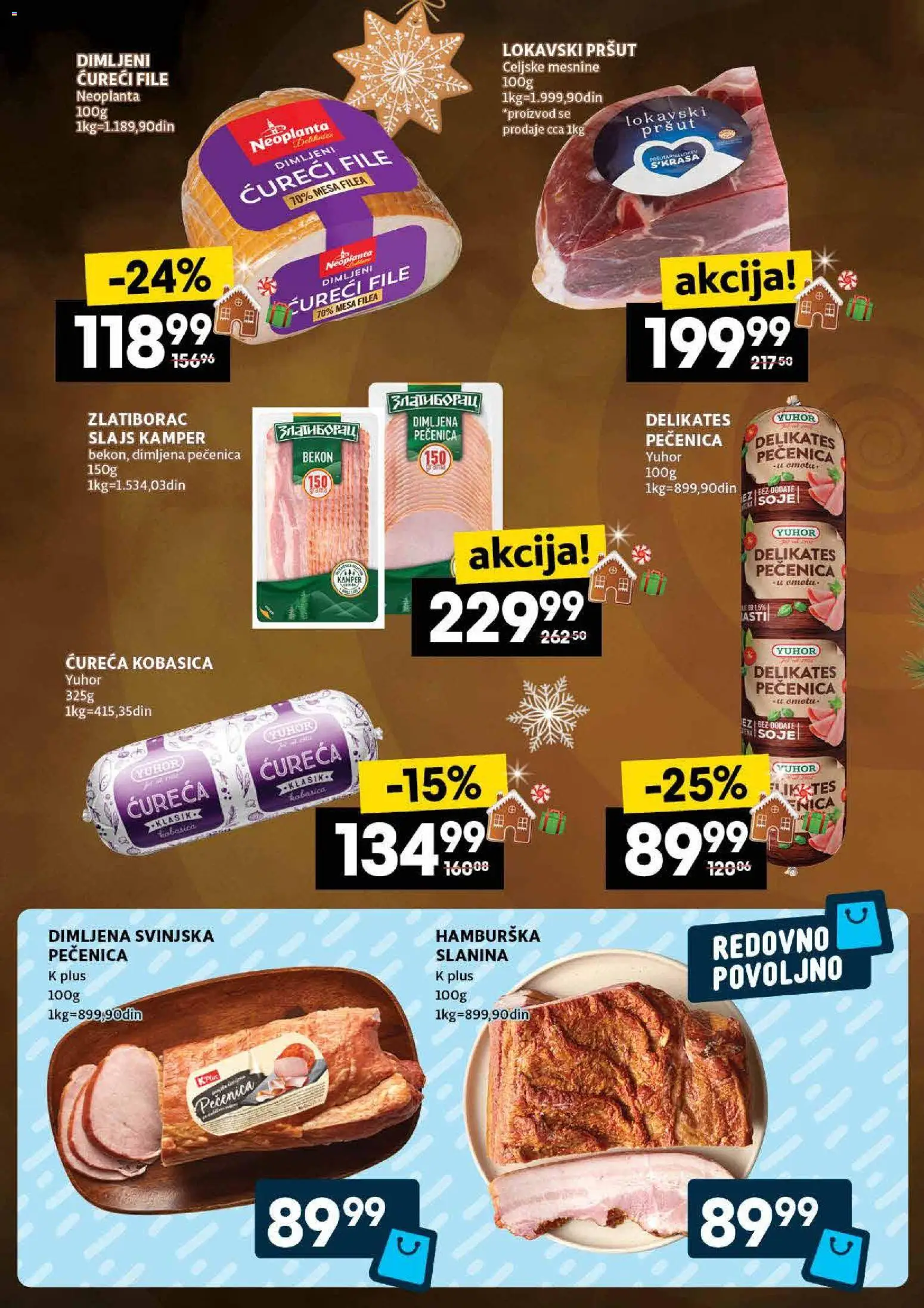 Roda katalog - važi od 25.12.2025 | Strana: 12 | Proizvode: Pršut, Ćureći file, Kobasica, Pečenica